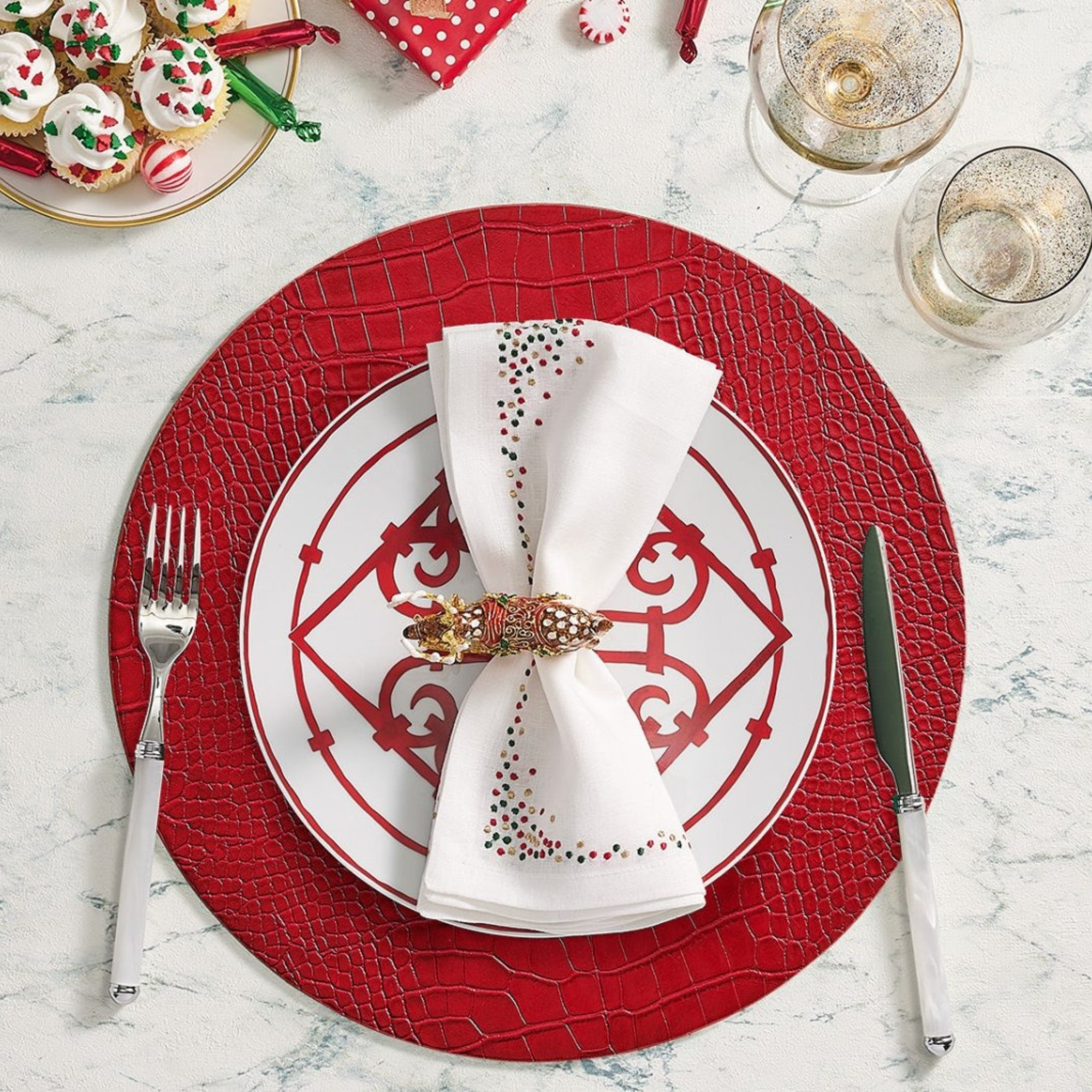 Dasher Napkin Ring - Set of 4