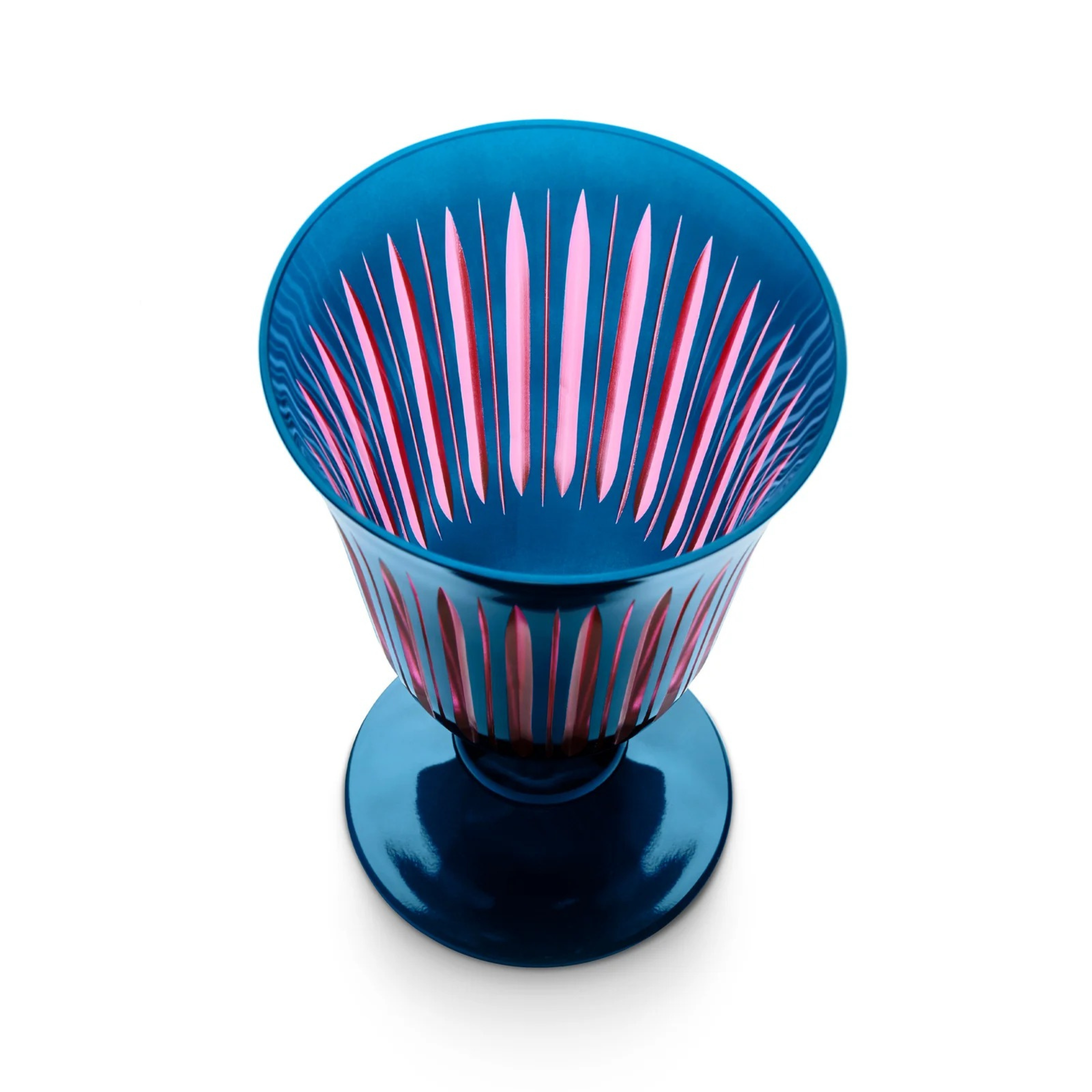 Prism Wine Glasses Blue - Set of 4