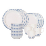 Sitio Stripe Delft Blue Dinnerware Collection - Set of 4