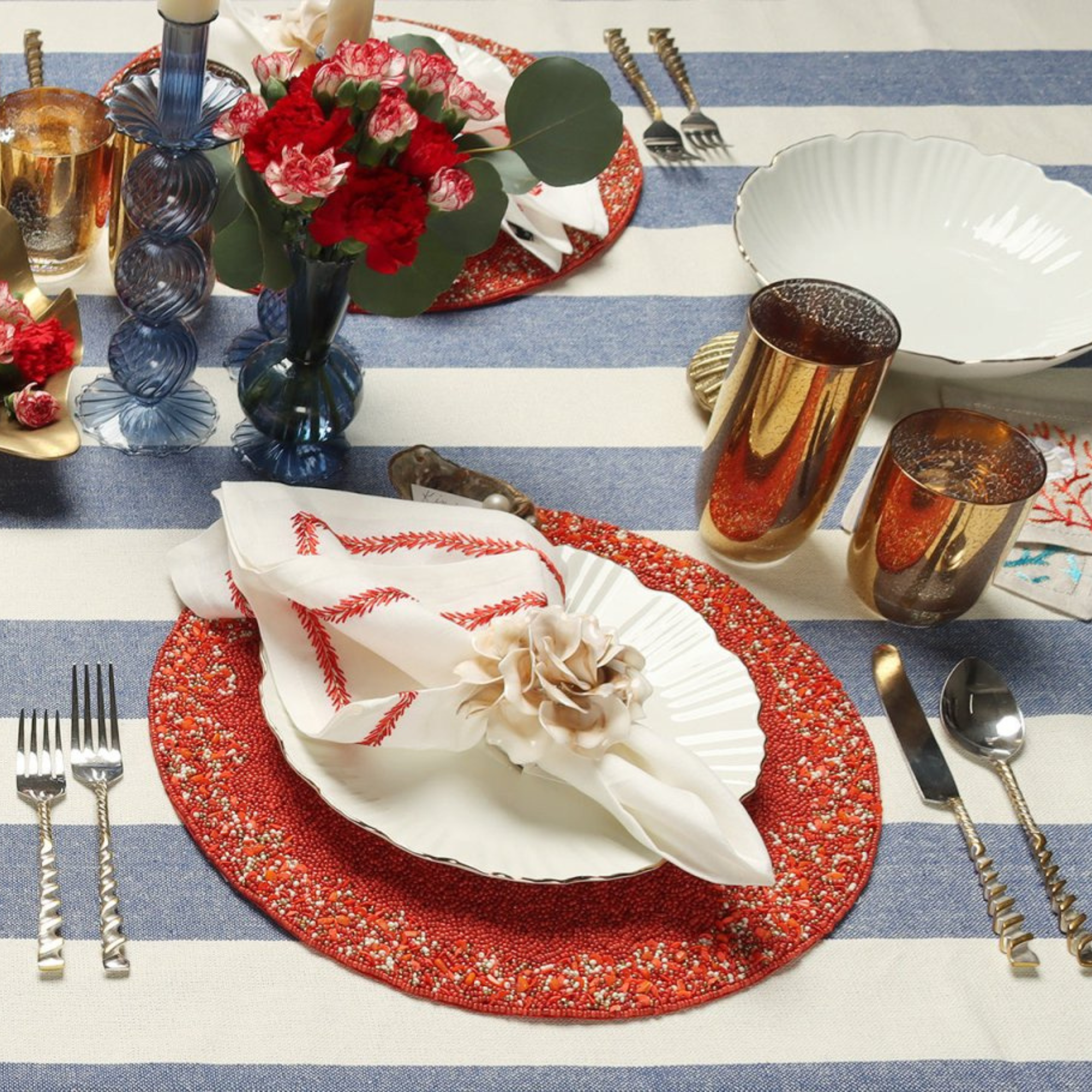 Tess Bud Vase in Cadet - Set of 3