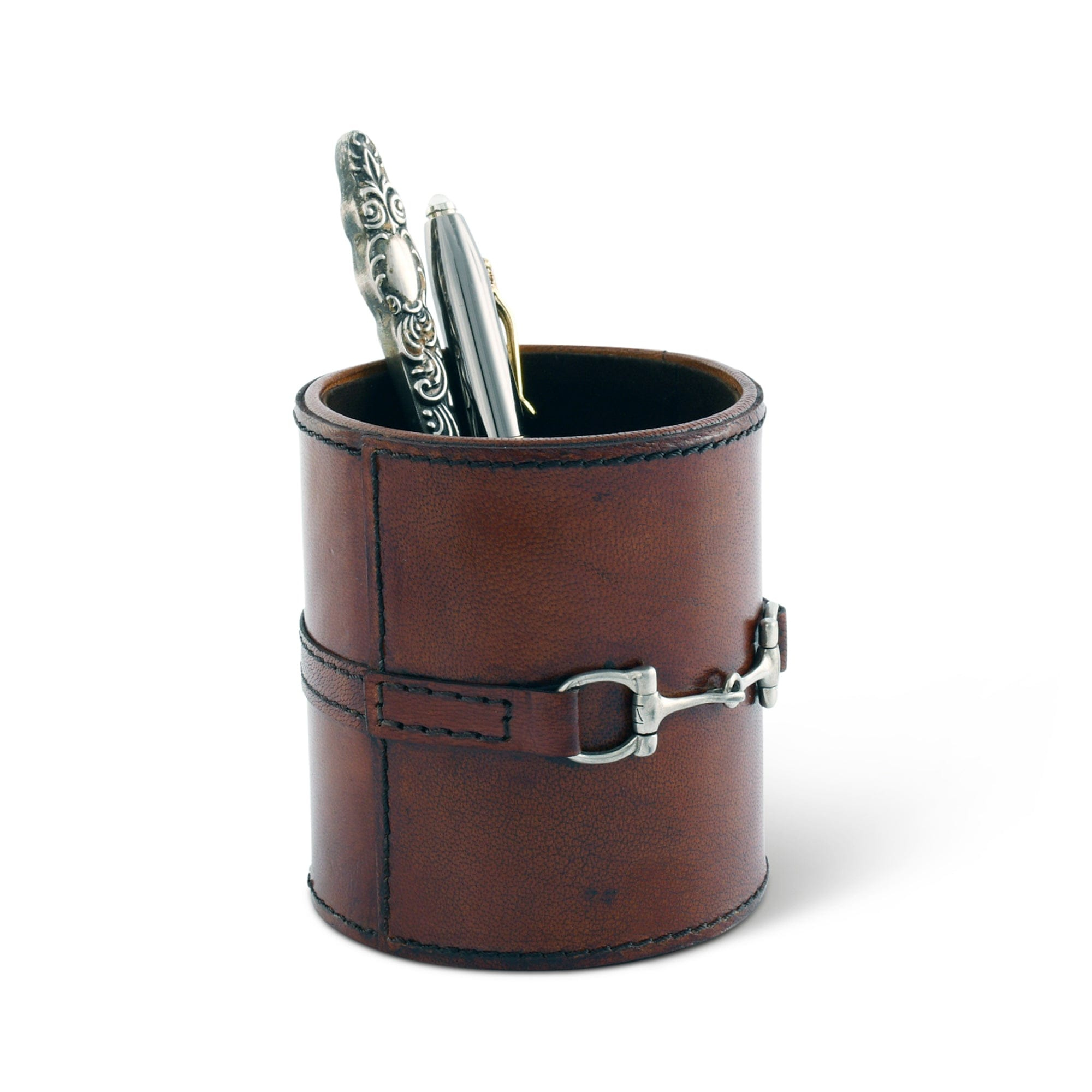 Equestrian Stirrup Leather Office Pen Holder