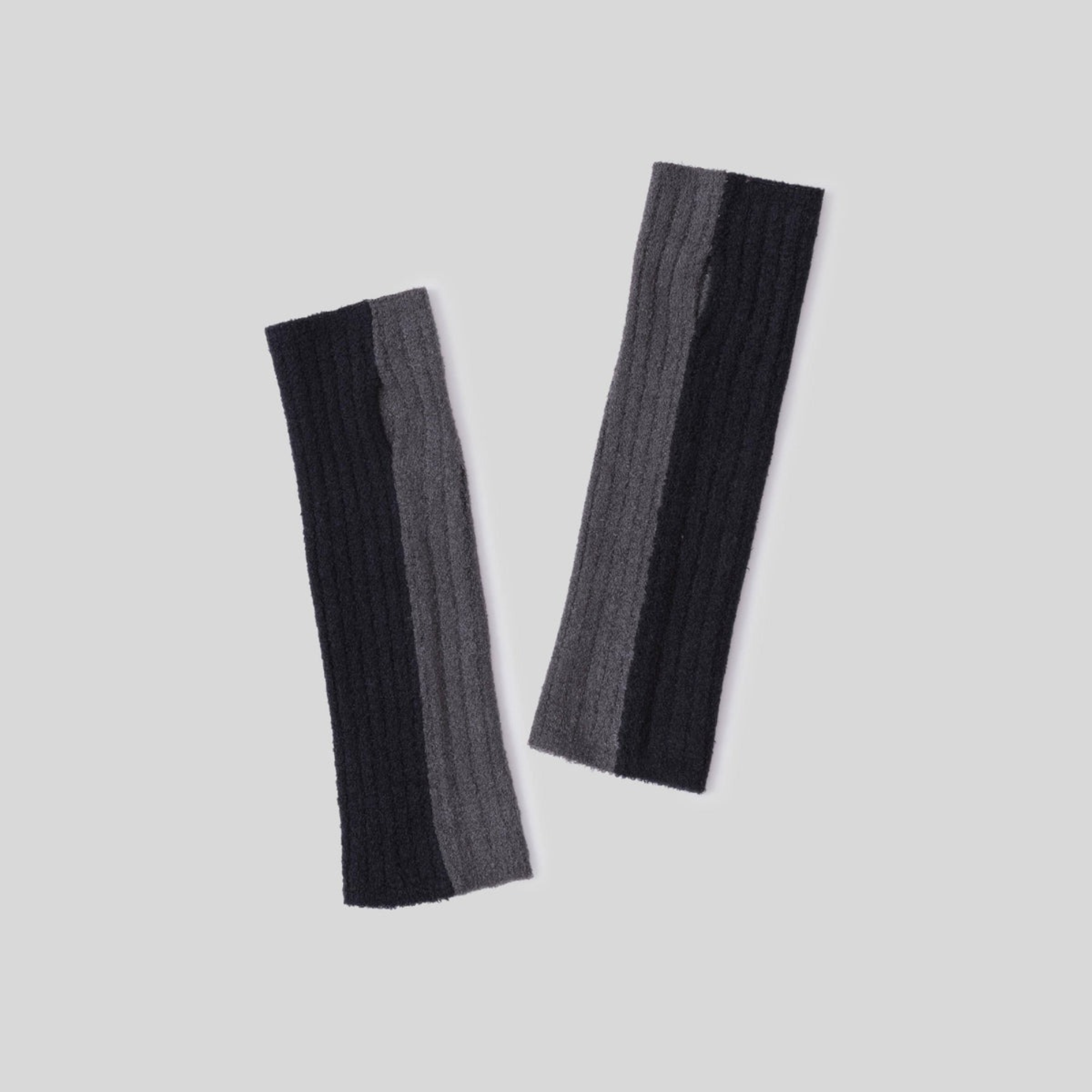 CozyChic Lite Ribbed Color Block Fingerless Gloves