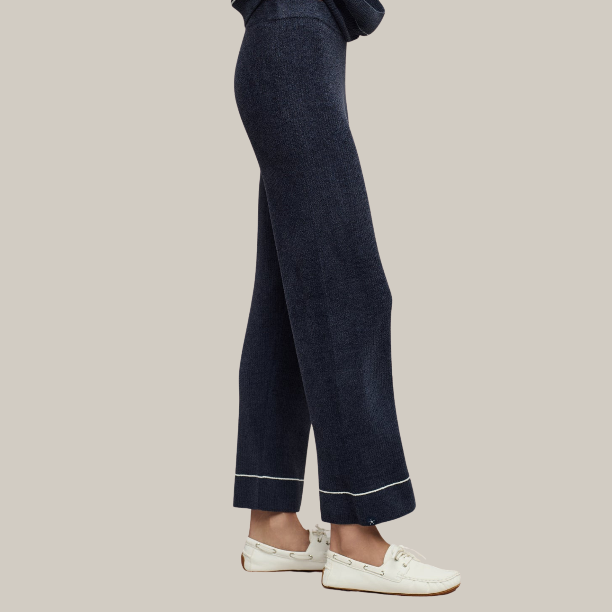 CozyChic Ultra Lite Contrast Stripe Rib Ankle Pant