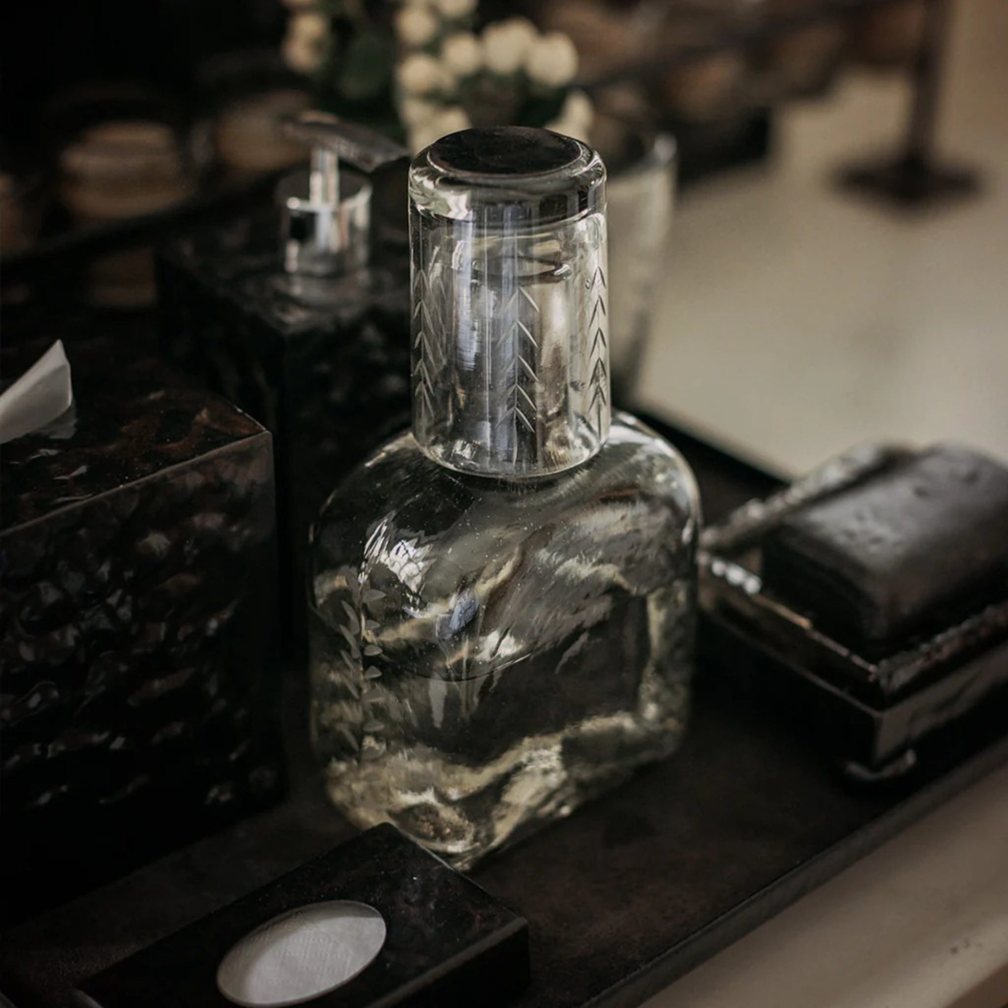Laurel Decanter con Vaso de Agua