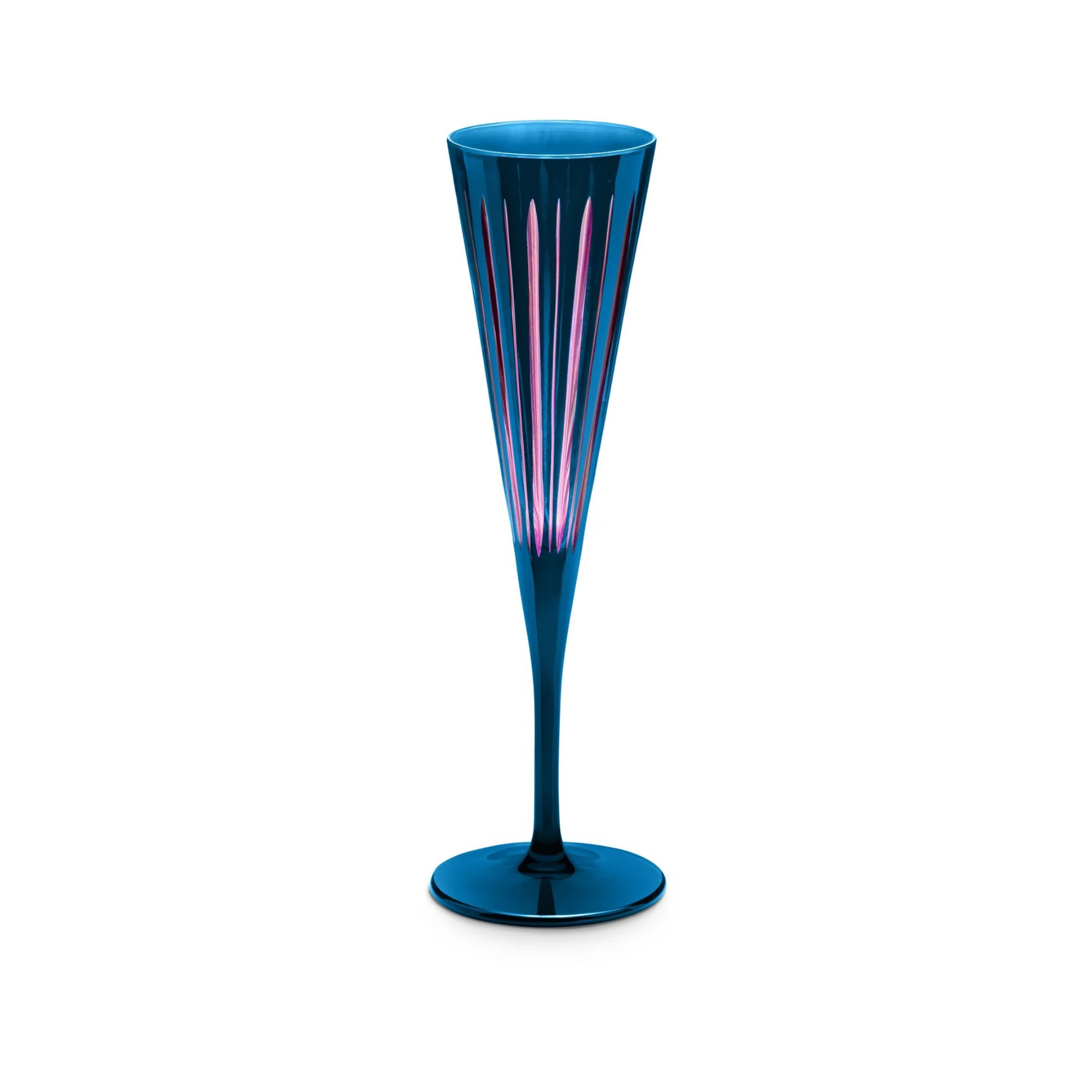 Prism Champagne Flutes Blue - Set of 4