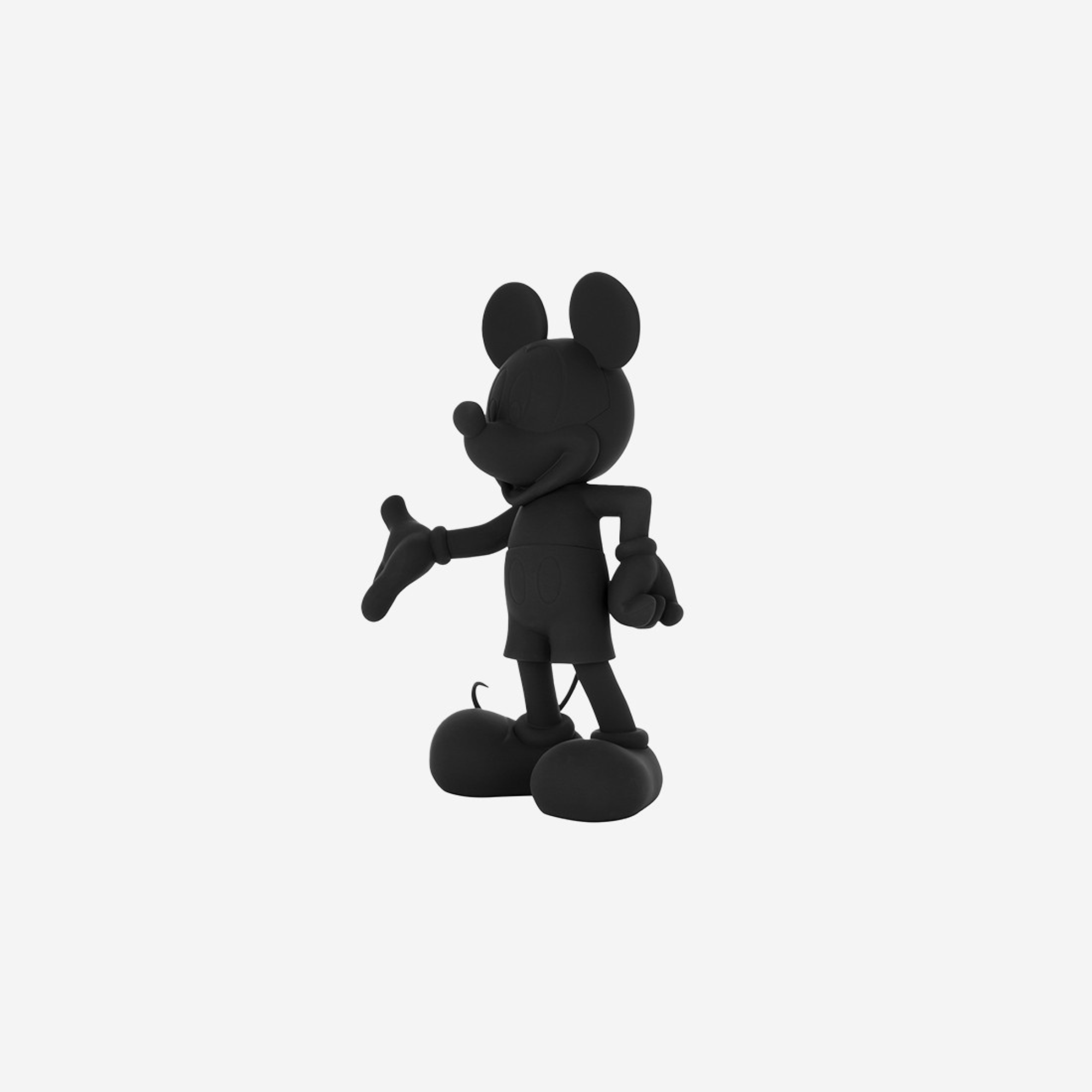 Mickey Mouse Welcome Sculpture in Matte Black - Small