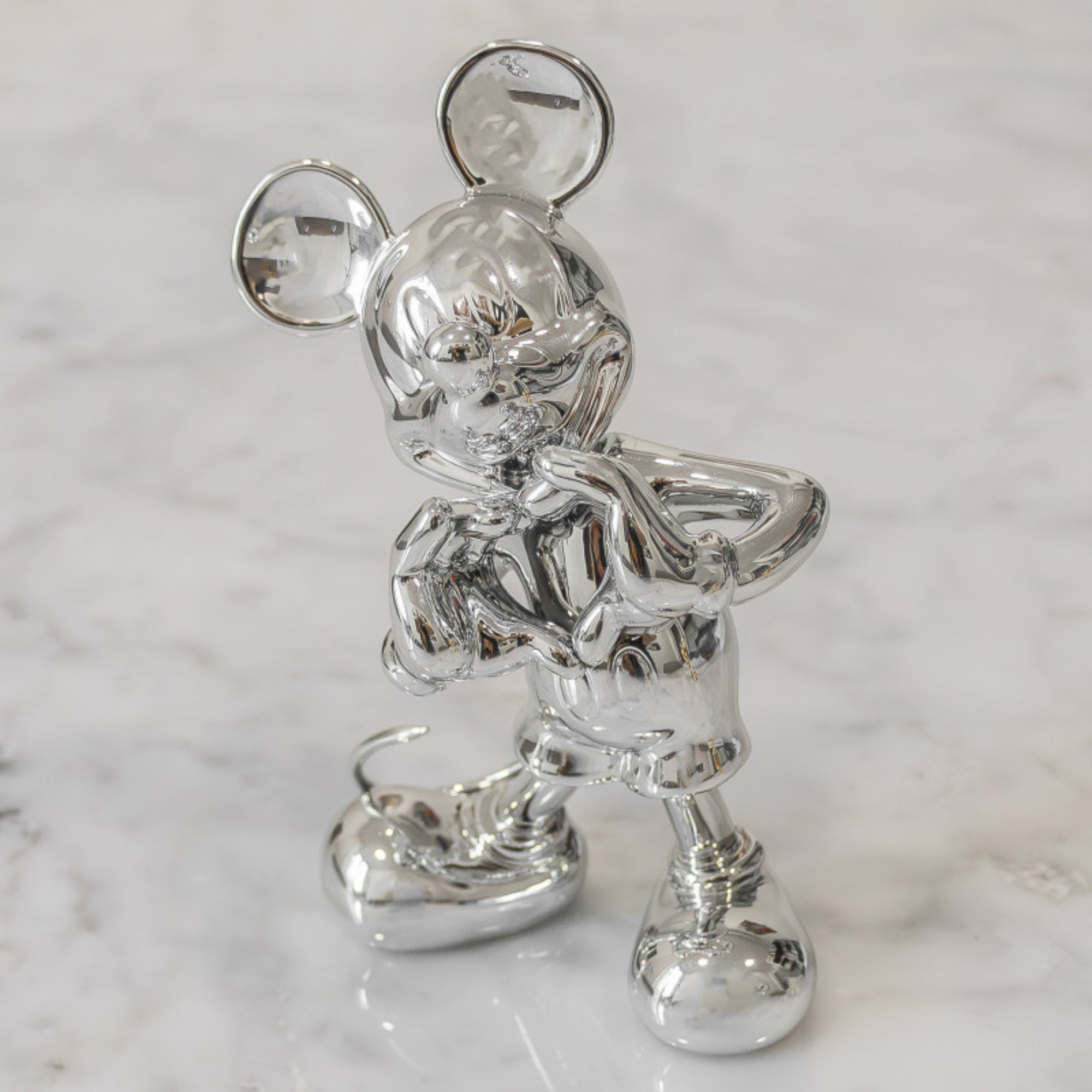 Mickey with Love XS Sculpture in Chromed Silver by Kelly Hoppen x Leblon Delienne