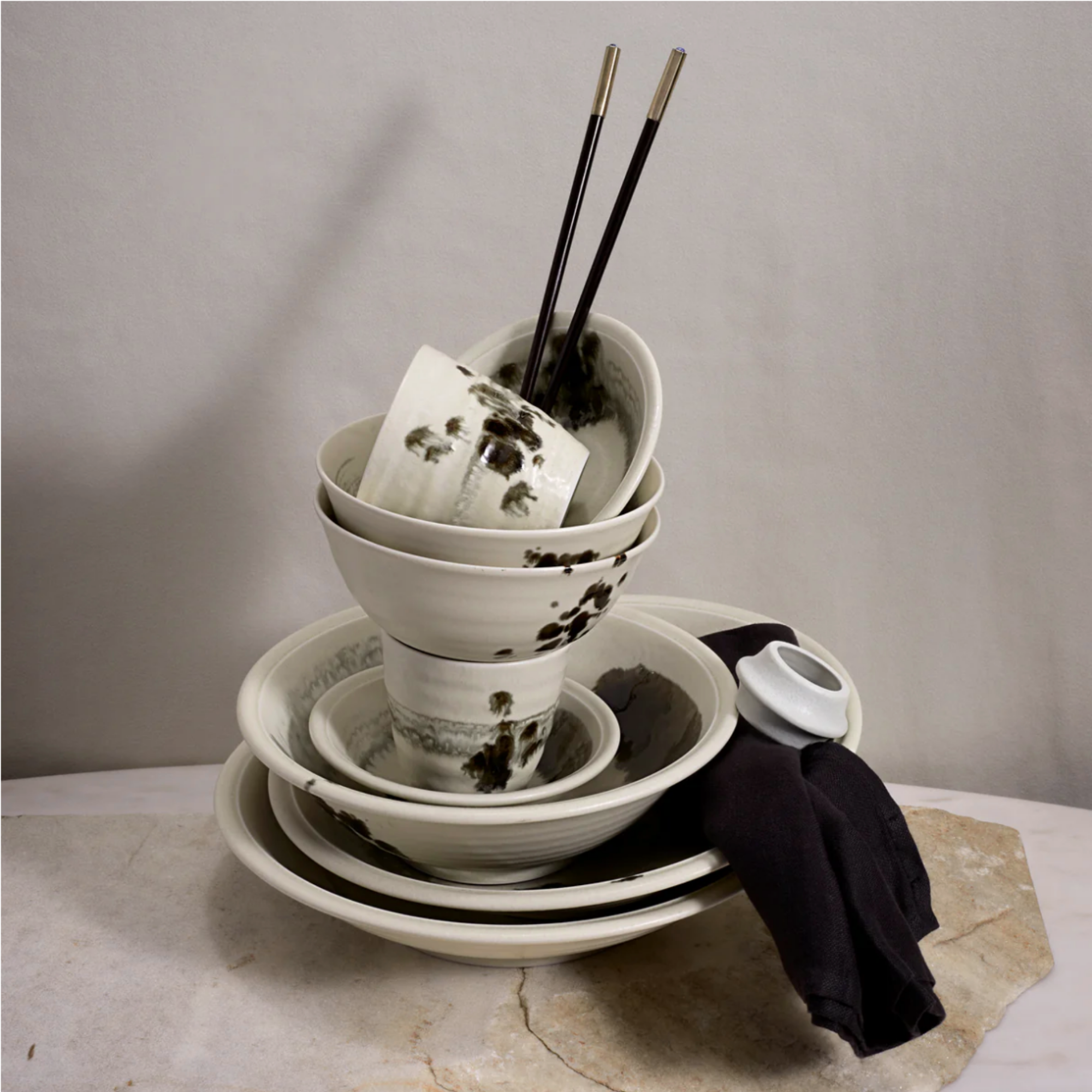 Sumi Brush Dinnerware Collection