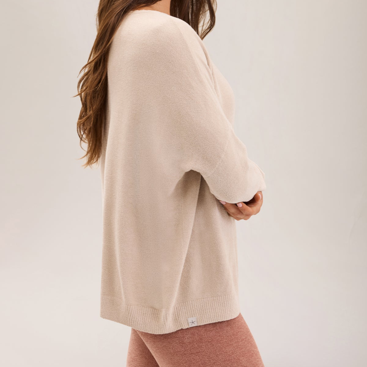 CozyChic Ultra Lite Scallop Neck Slouchy Pullover