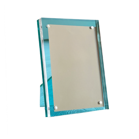 Lucite Frame with Turquoise Back