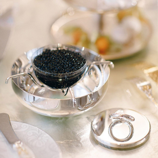 Vertigo Silver-Plated Caviar Serving Set