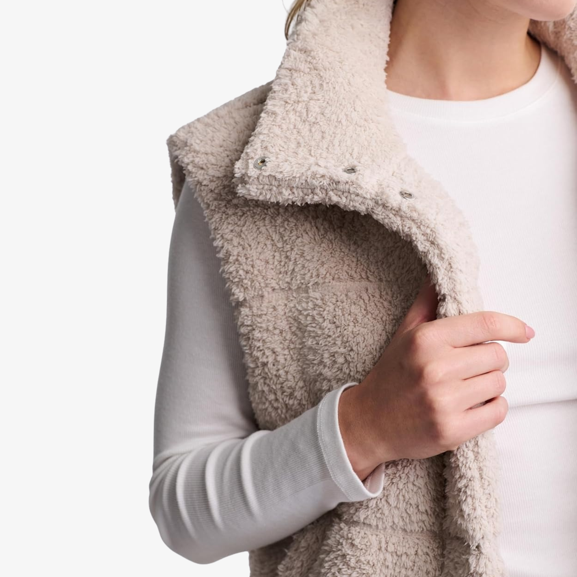 #color_Stone | Brushed CozyChic Puffer Vest