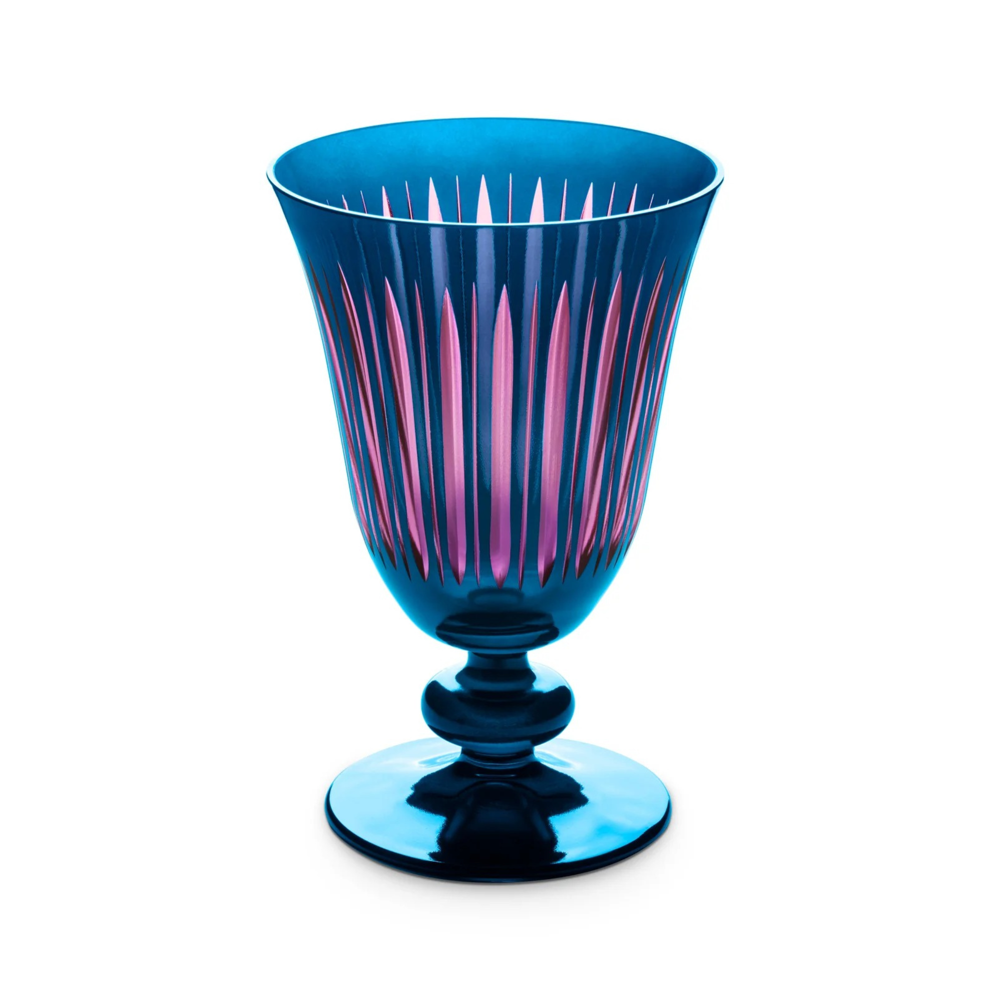 Prism Wine Glasses Blue - Set of 4