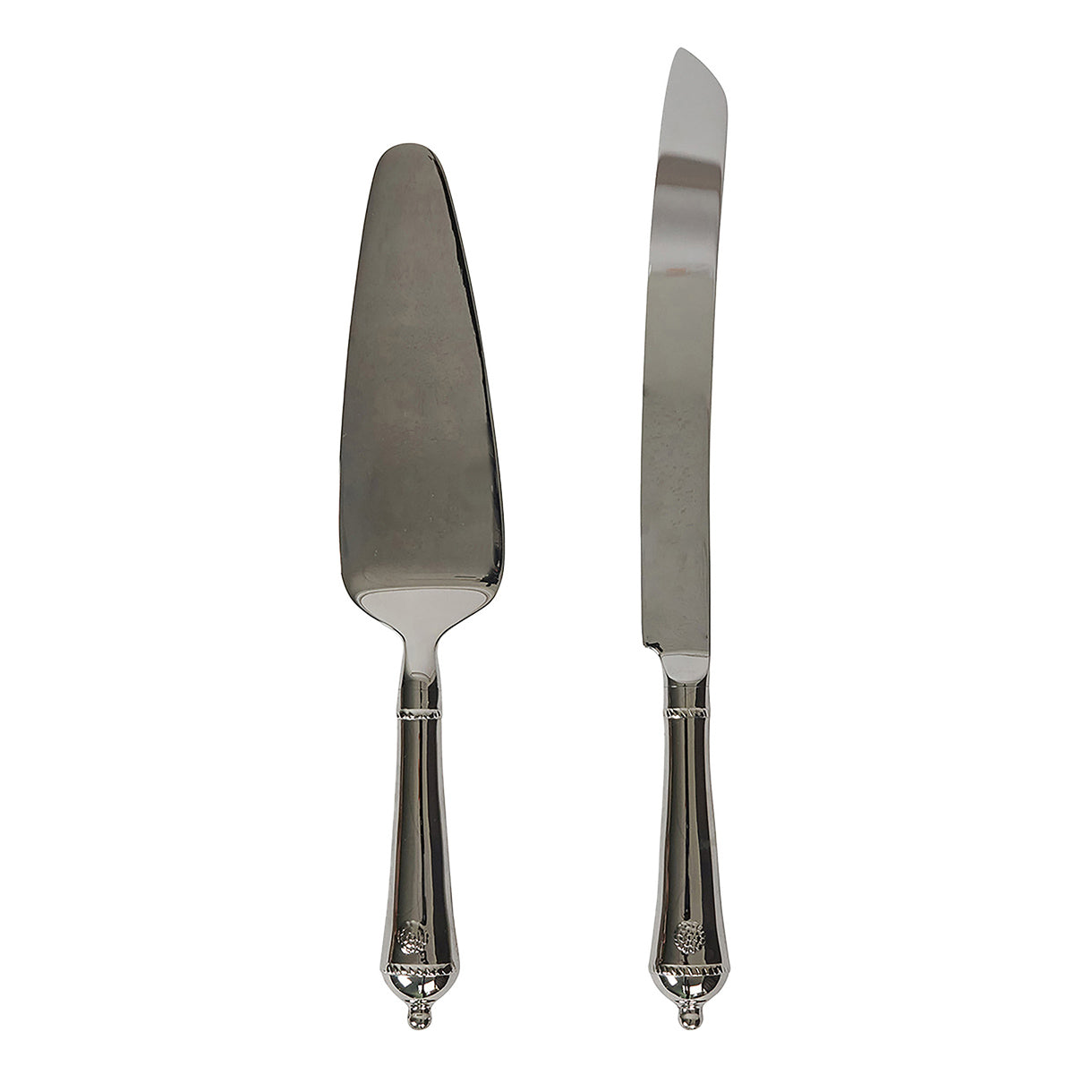 Berry & Thread Cake Knife and Server in Polished – Set of 2
