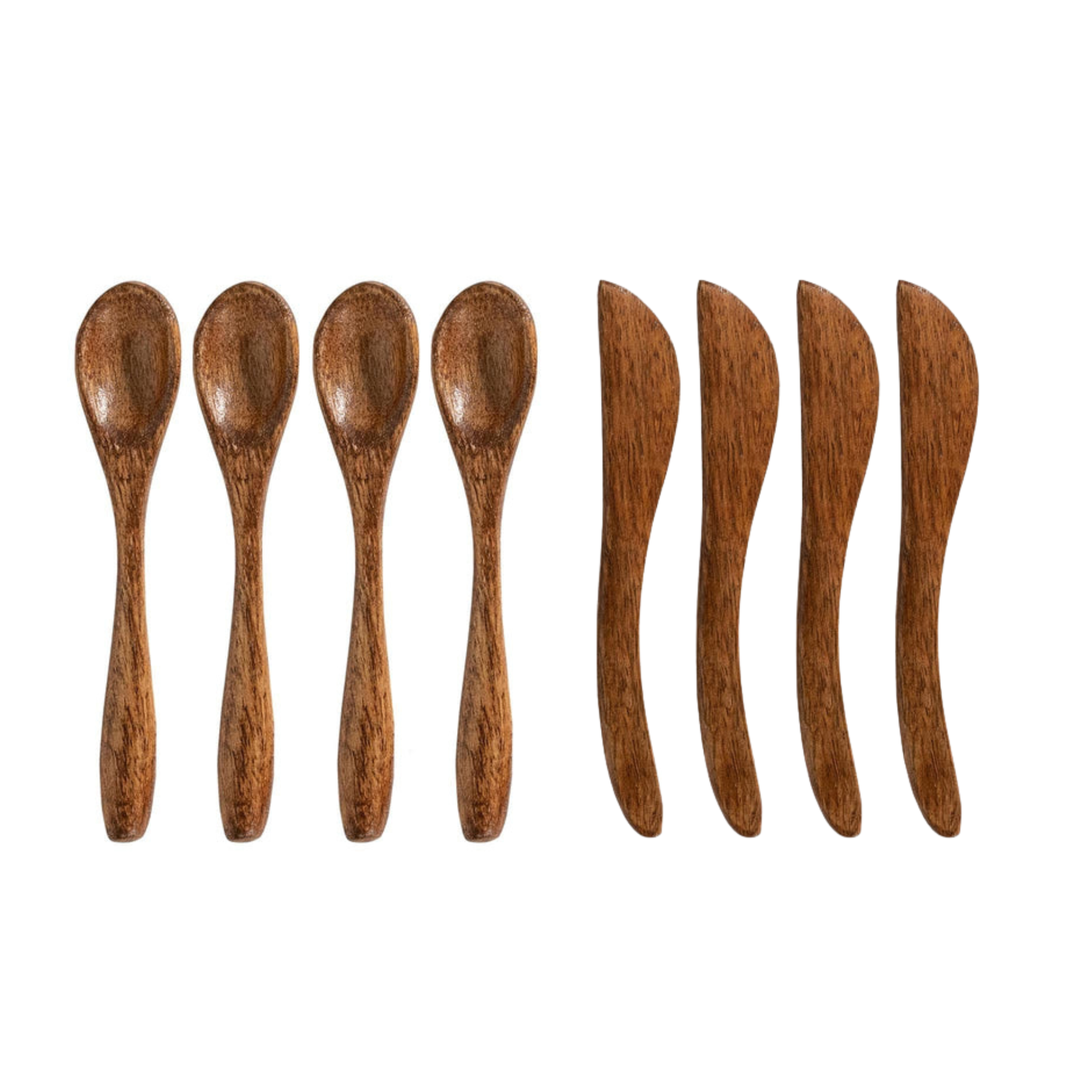 Bilbao Wood Spreader and Petite Spoons Set