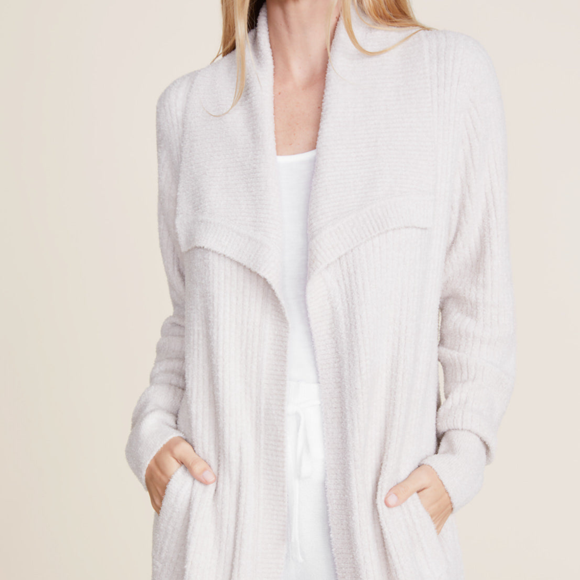 CozyChic Lite Ribbed Drape Cardigan