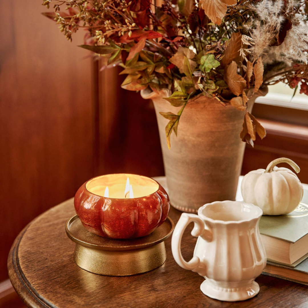 Pumpkin Laurel 15oz Large Candle with Lid