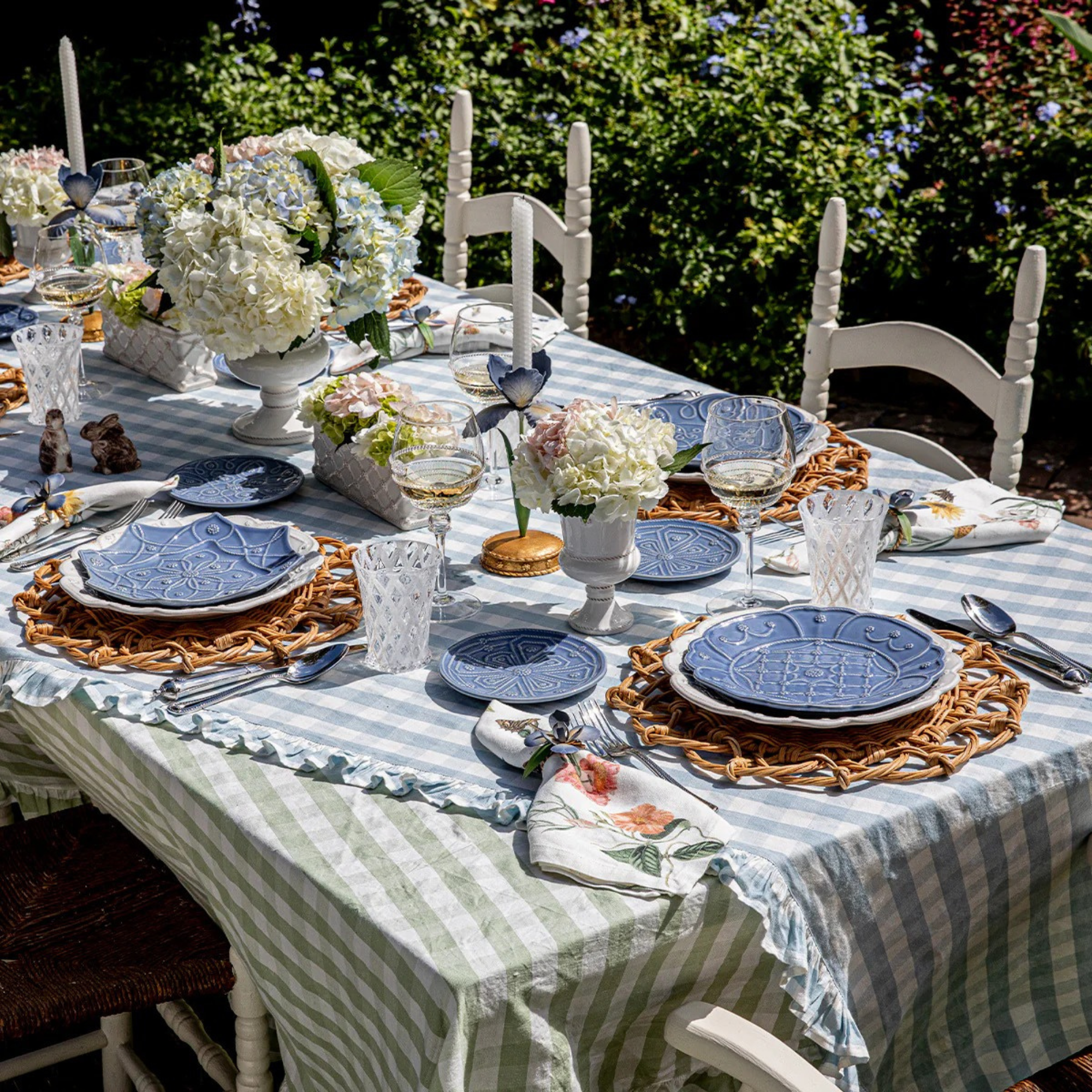 Jardins Du Monde Dessert/Salad Plate Assorted in Chambray - Set of 4