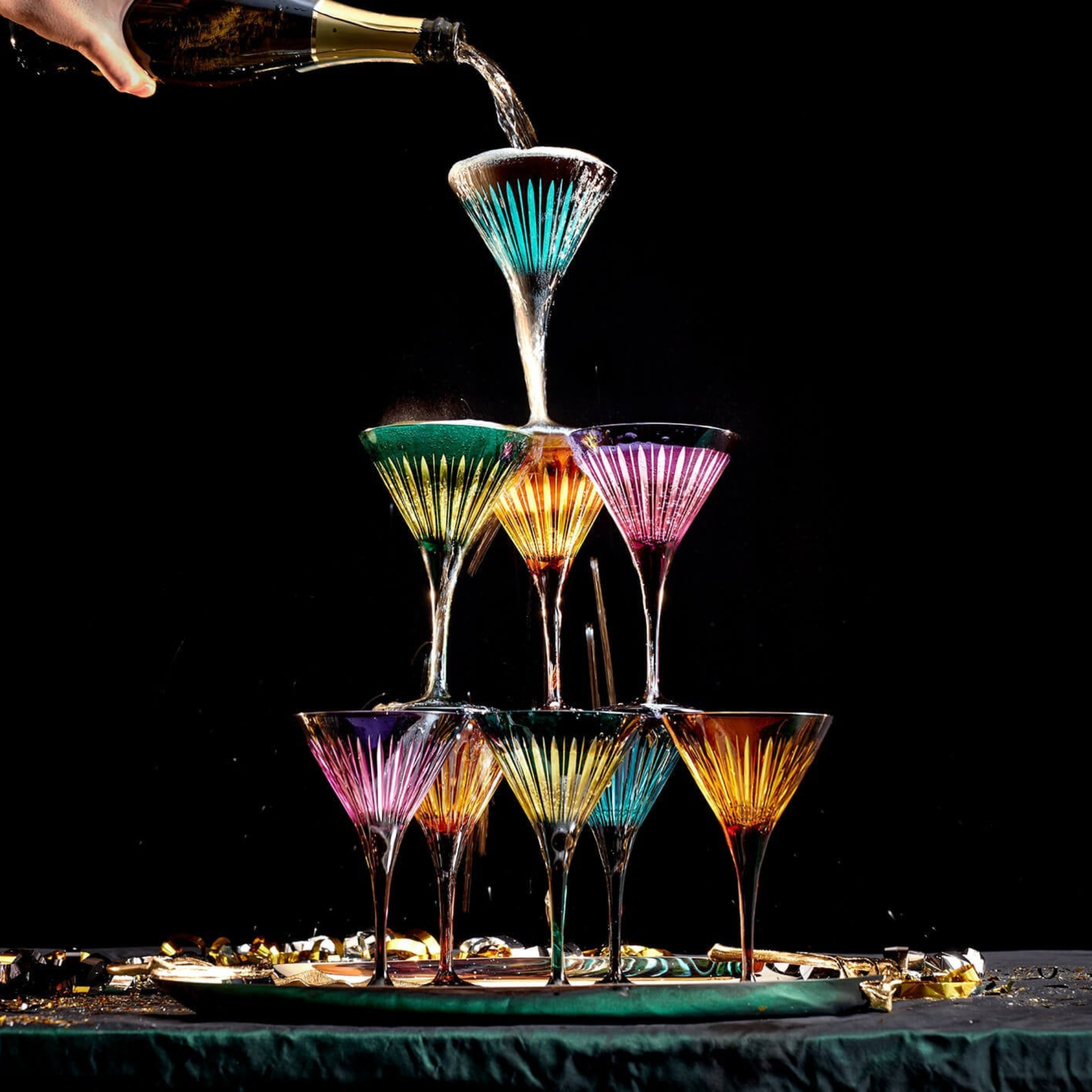 Prism Martini Glasses - Set of 4