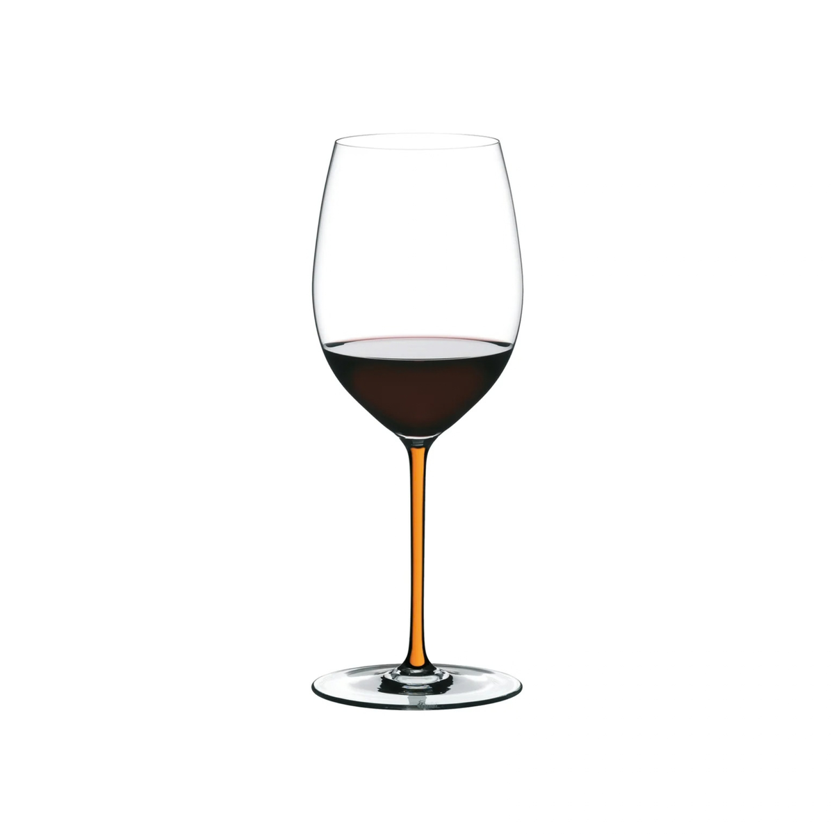Fatto A Mano Cabernet-Merlot Wine Glass in Orange