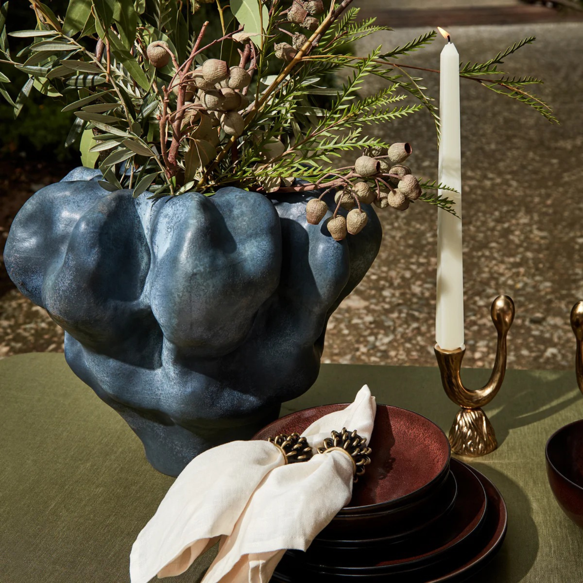 Timna Vase Aged Iron - Short