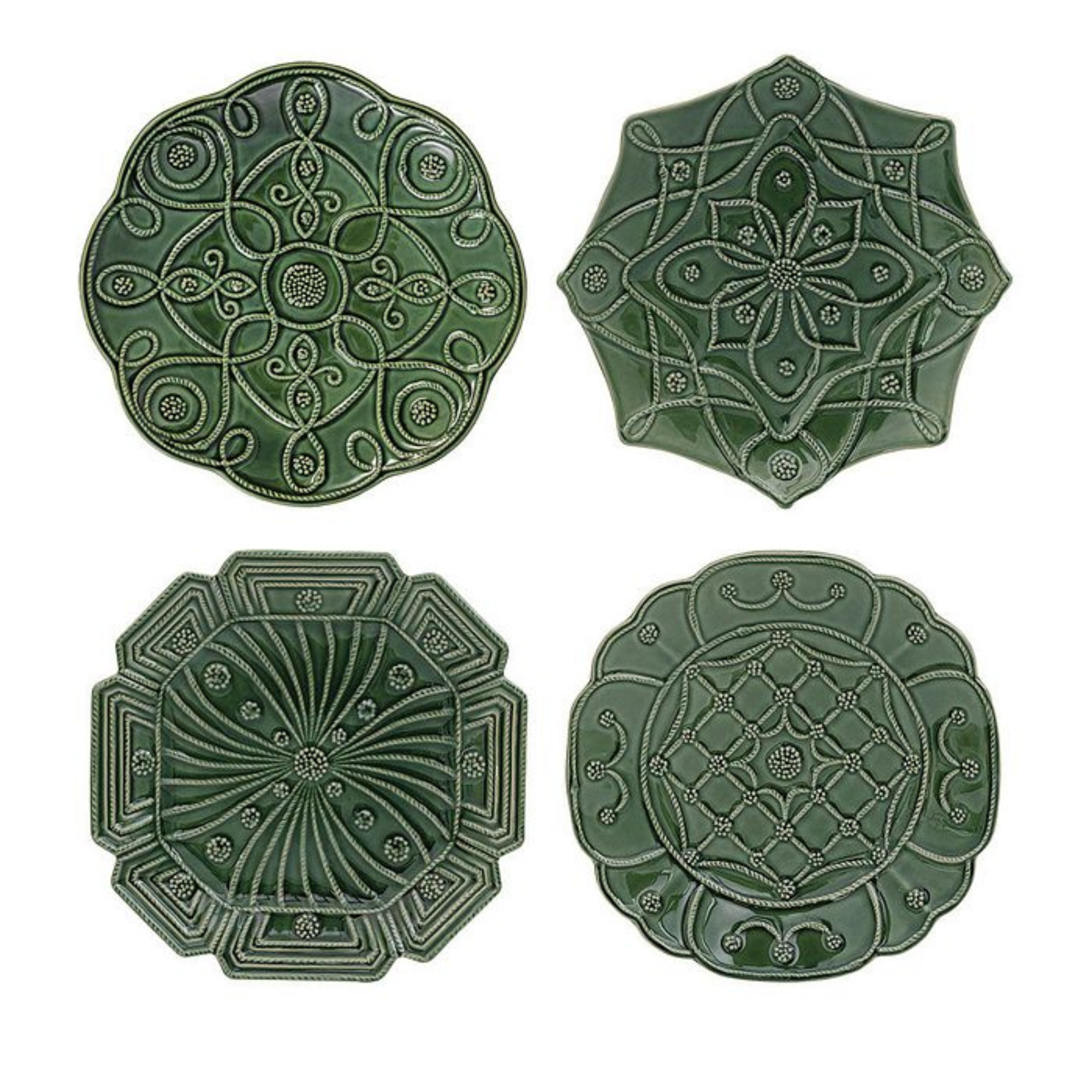 Jardin Du Monde Basil Dessert/Salad Plate - Set of 4