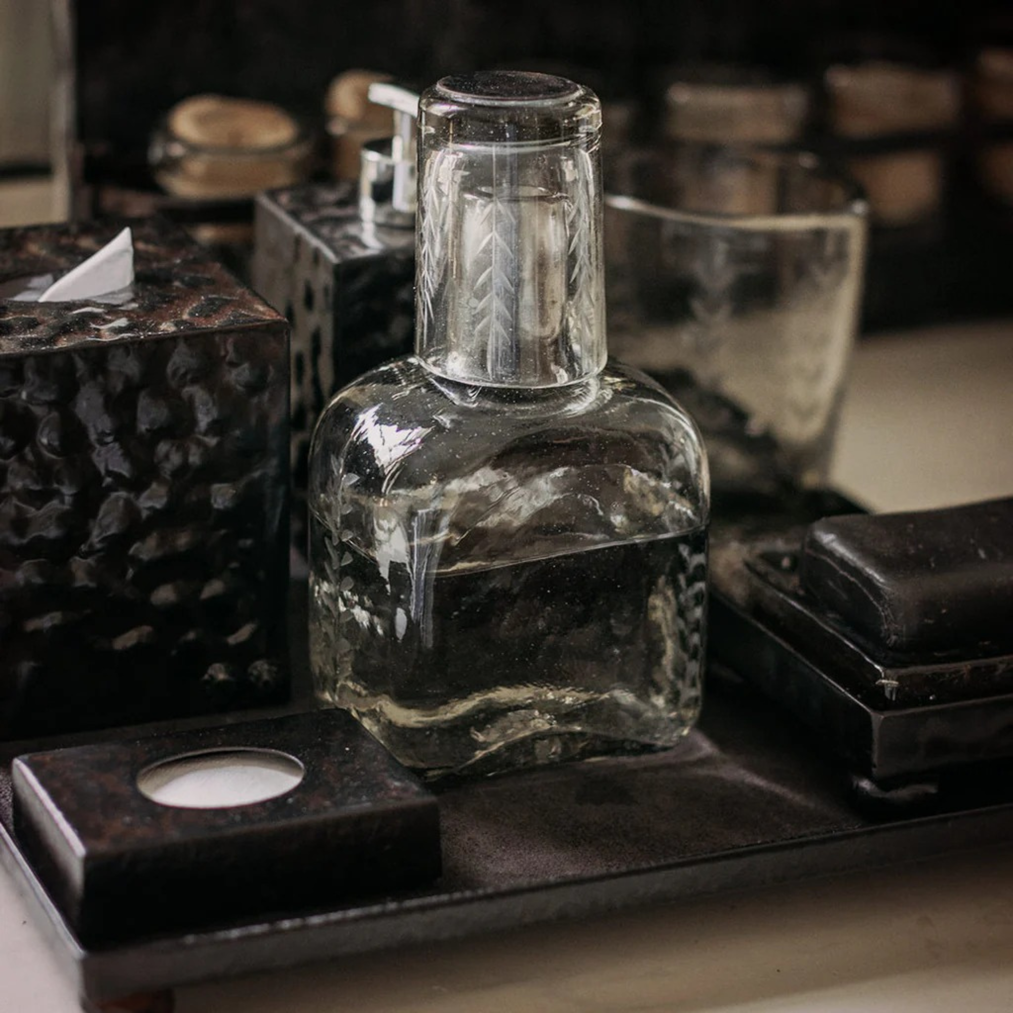 Laurel Decanter con Vaso de Agua