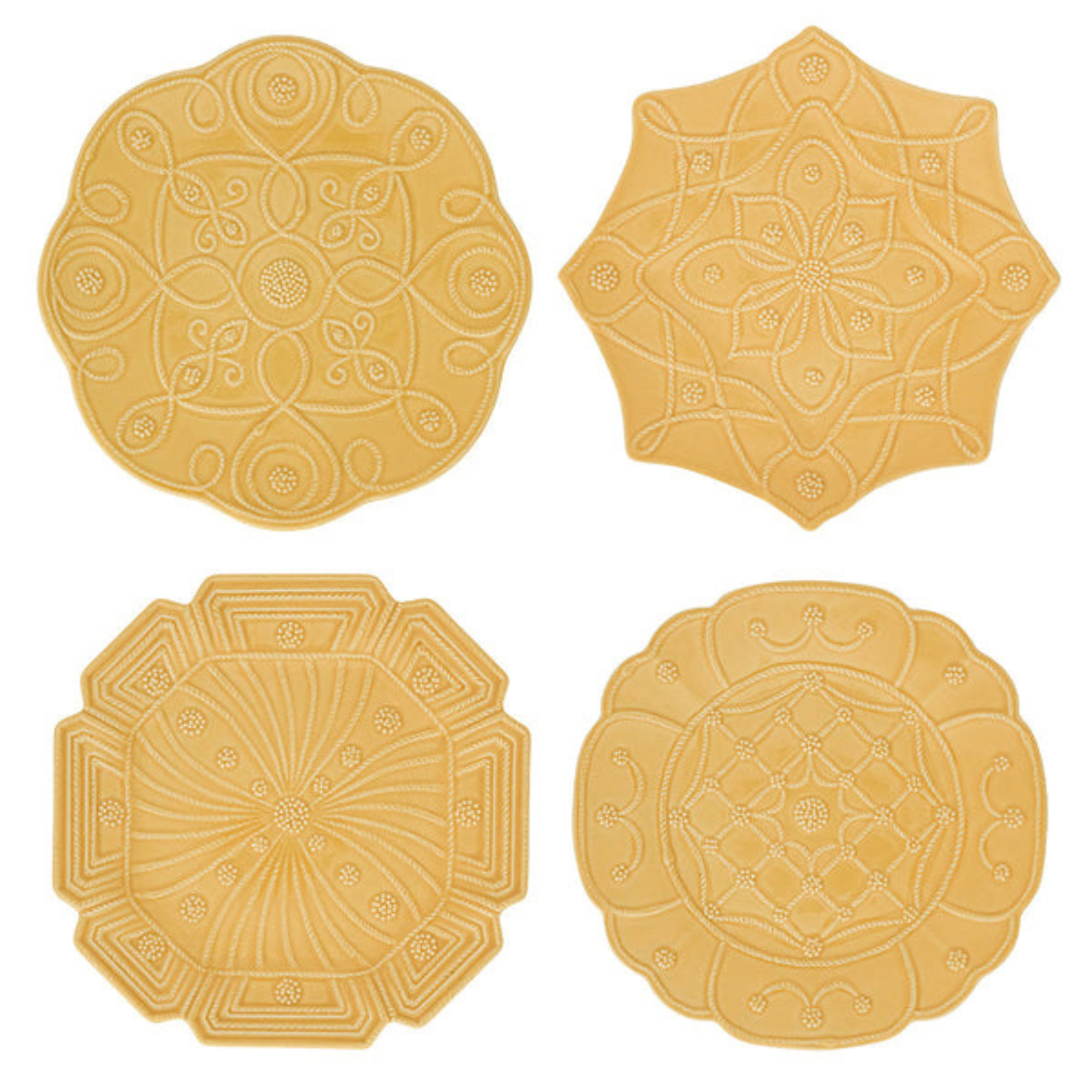 Jardin Du Monde Dessert/Salad Plate - Daffodil - Set of 4