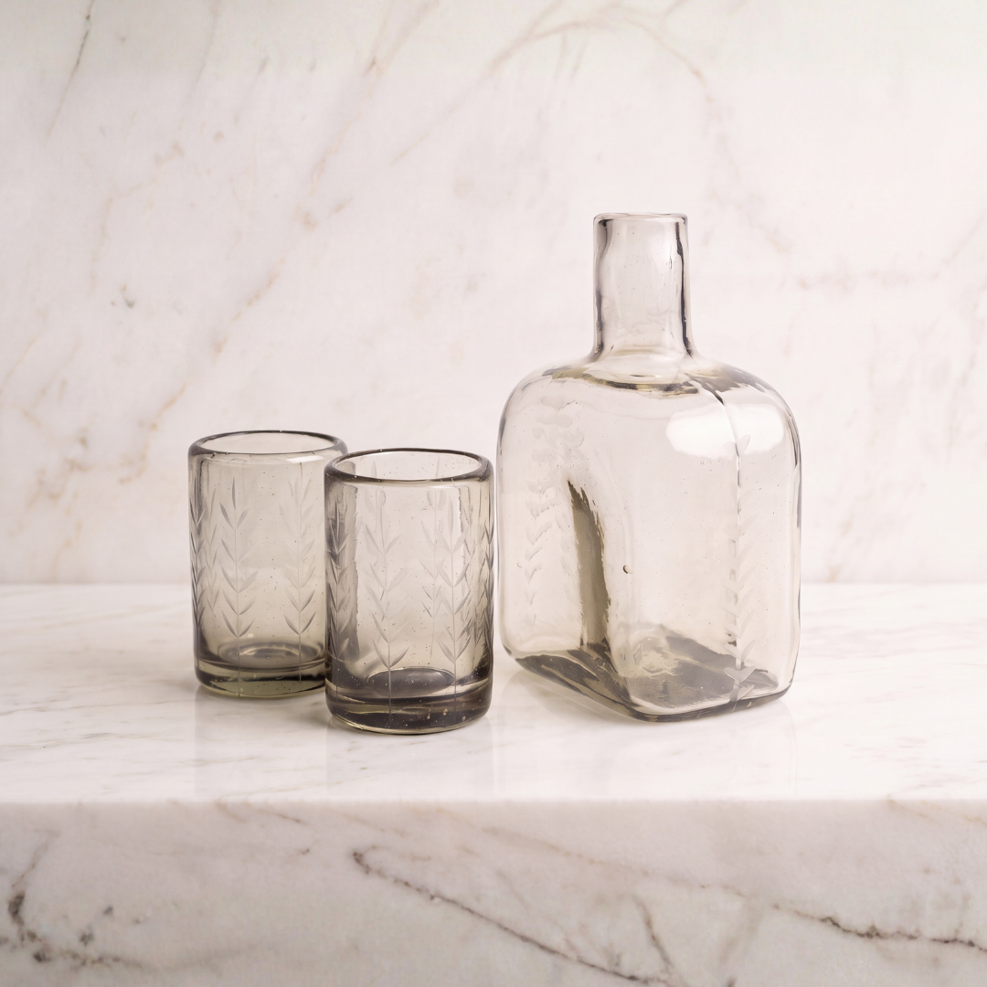 Laurel Decanter con Vaso de Agua