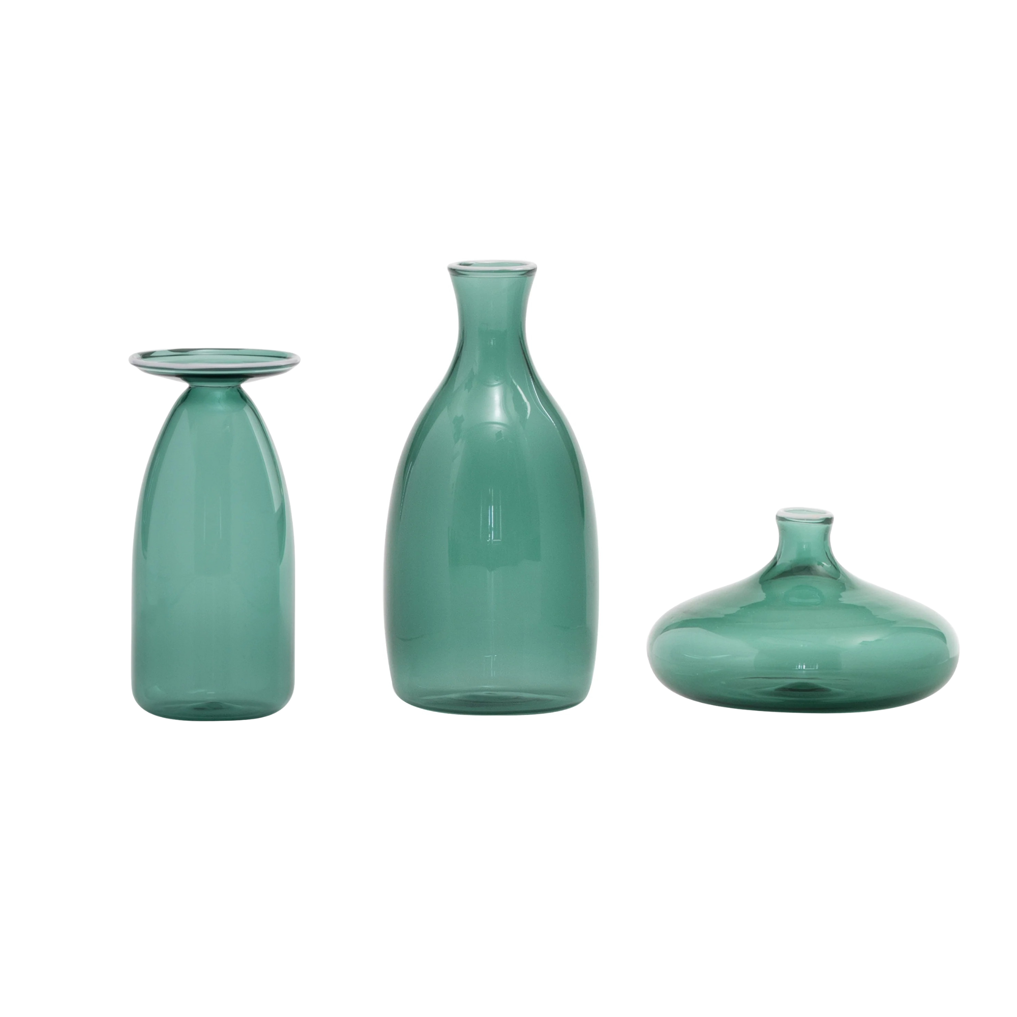 Un Fiore Vases Trio in Lake Green