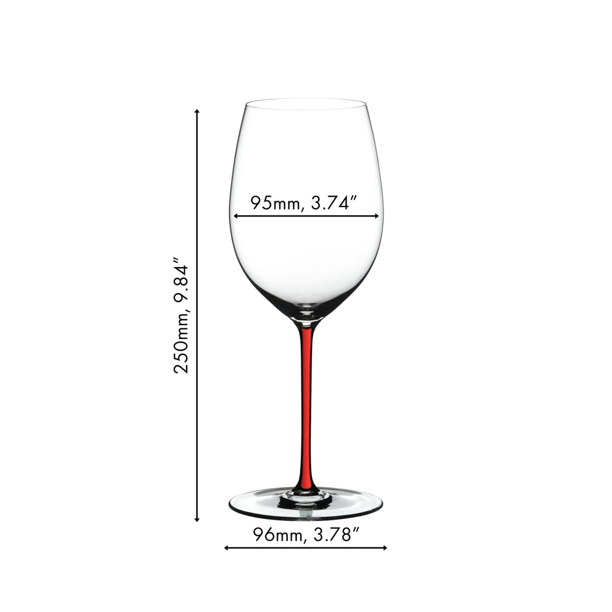 Fatto A Mano Cabernet-Merlot Wine Glass in Red