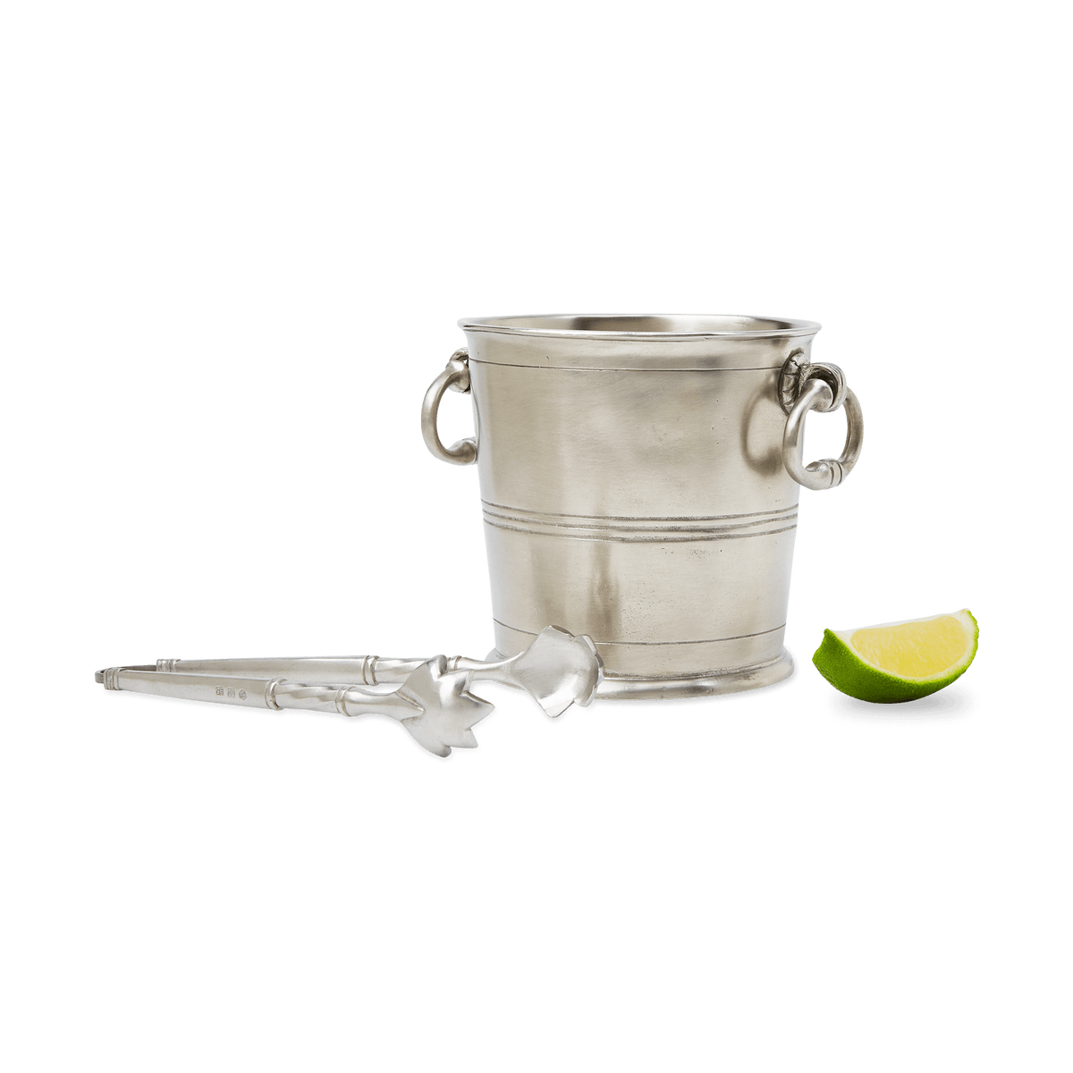 Ice Bucket with Rings and Tongs