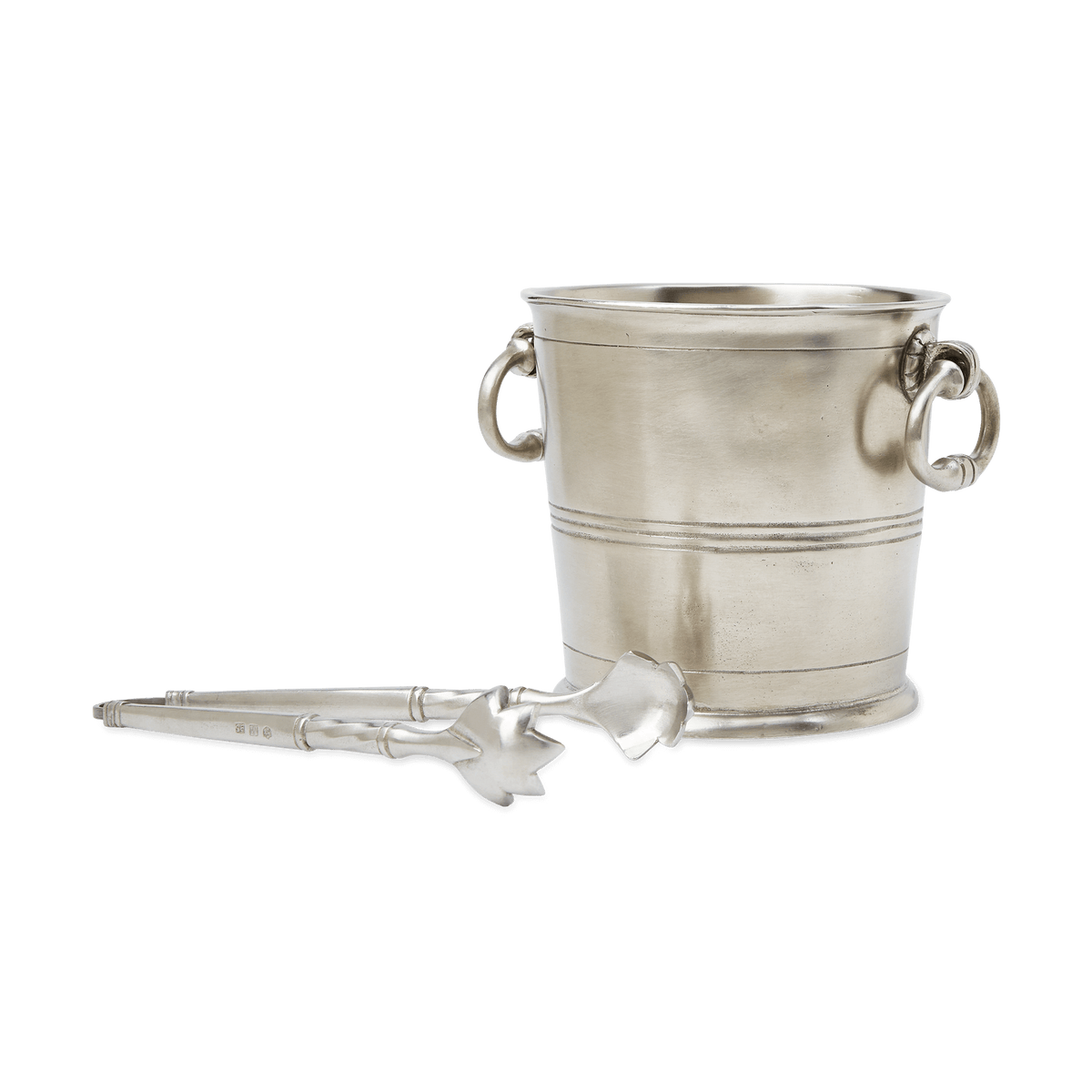 Ice Bucket with Rings and Tongs