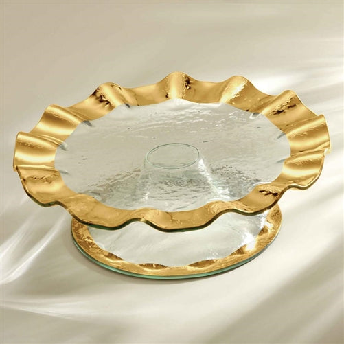 Ruffle Pedestal Cake Plate