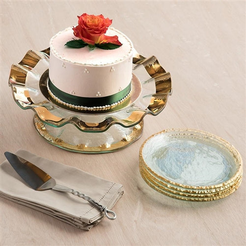 Ruffle Pedestal Cake Plate