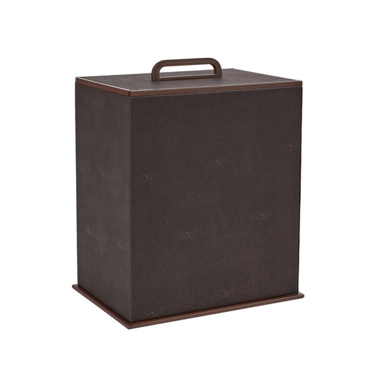 Sophie Paterson Collection: Anthracite Faux Shagreen Bin