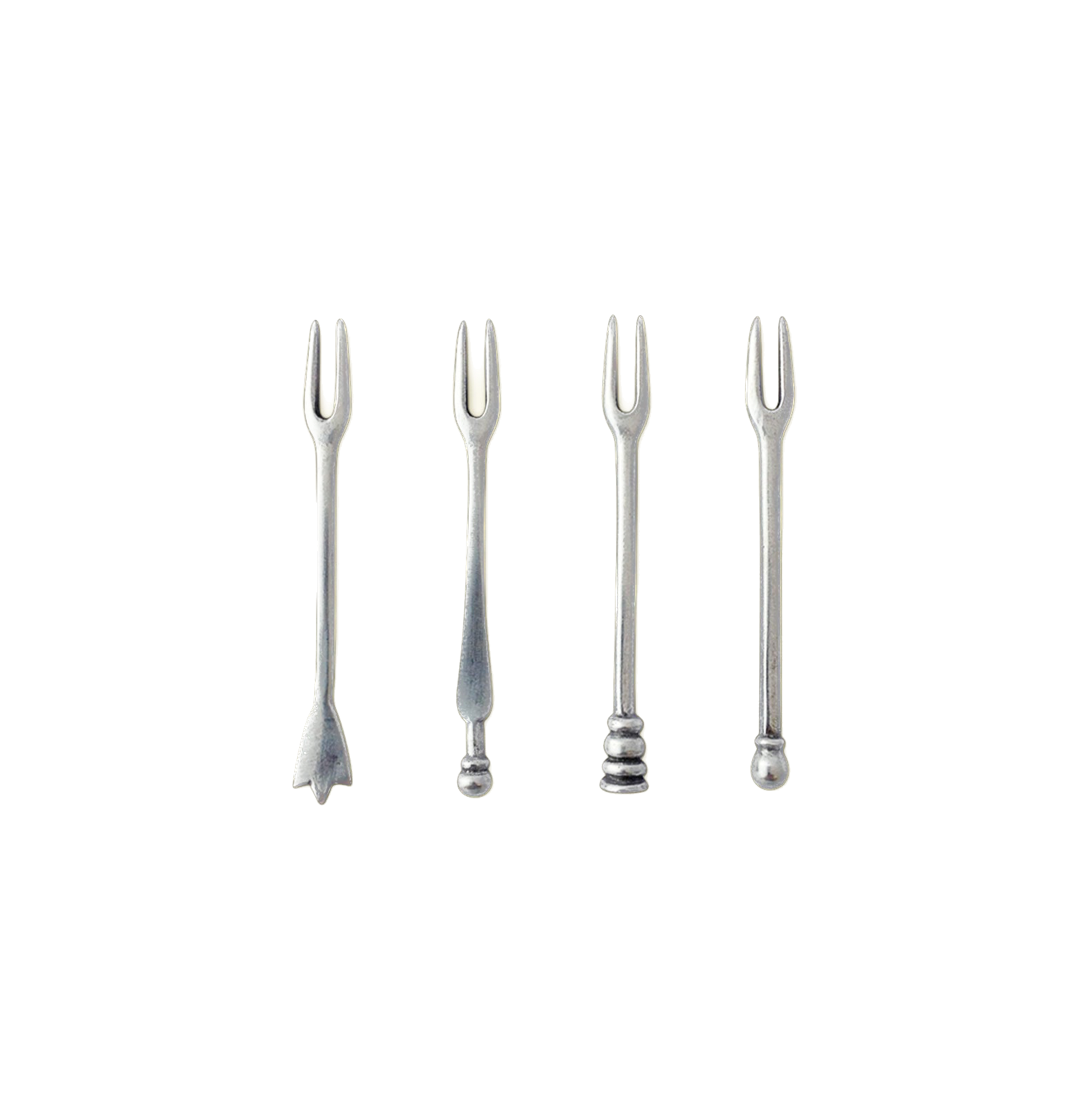 Assorted Olive Cocktail Forks - Set of 4