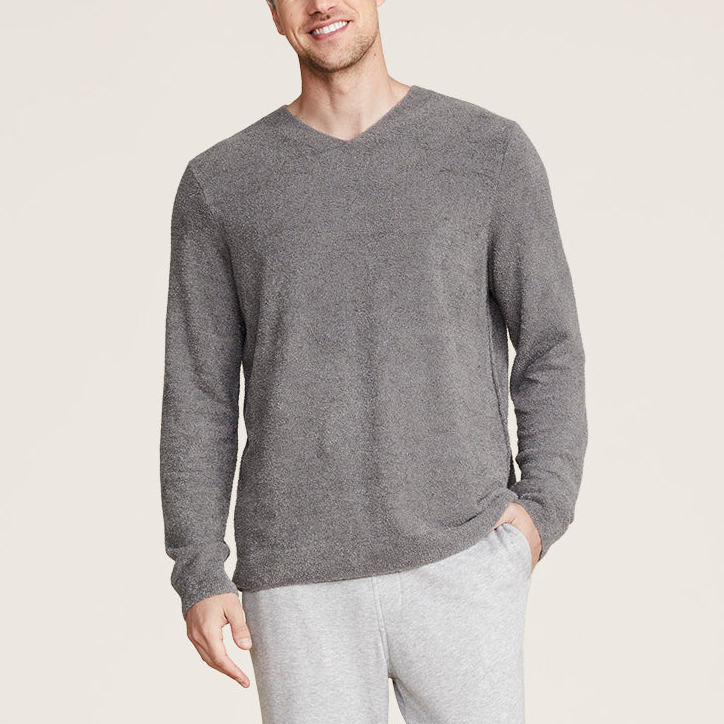 CozyChic Lite Men's Relaxed V-Neck Pullover