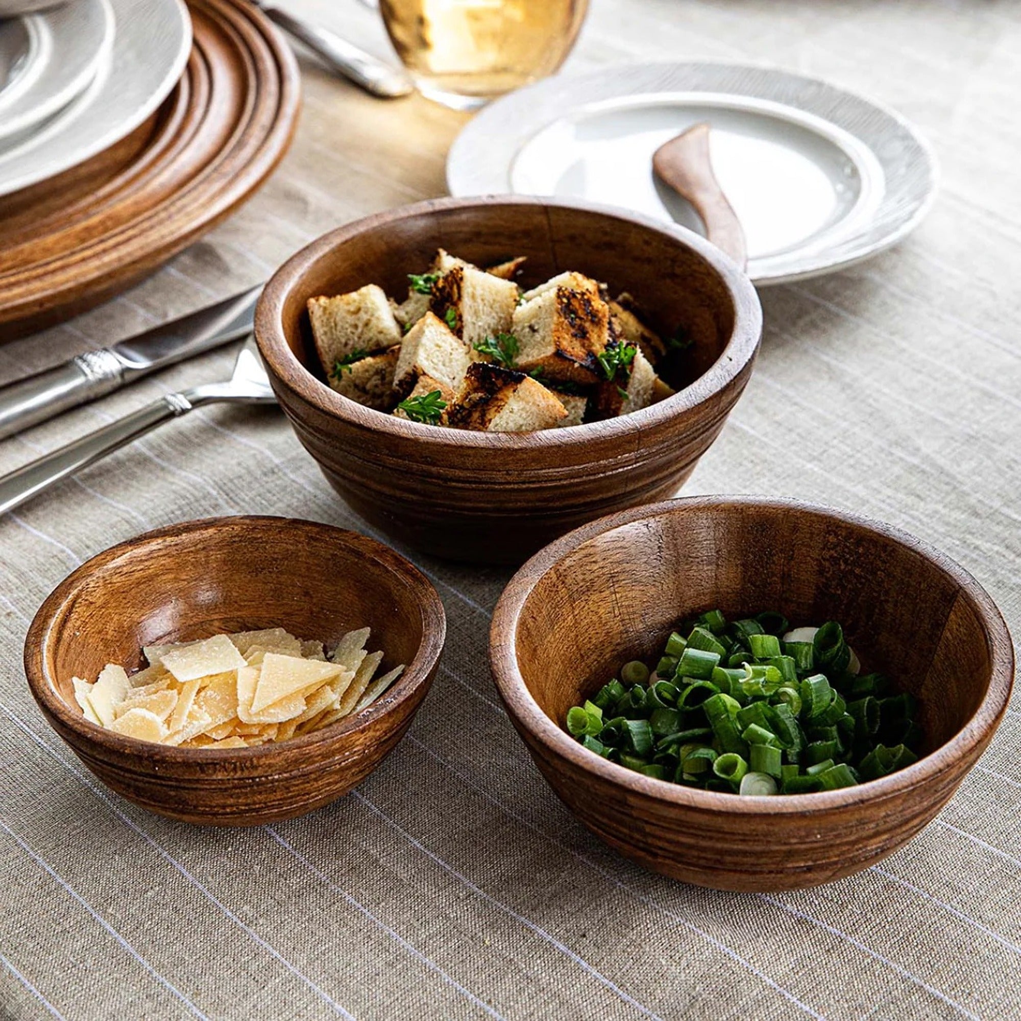 Bilbao Wood Nesting Bowls - Set of 3