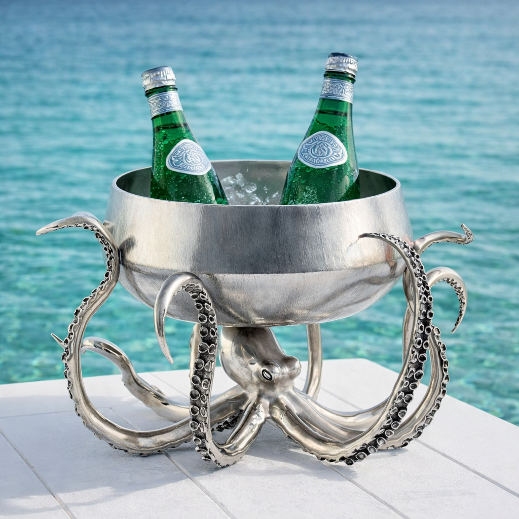 Octopus Stainless Steel Centerpiece Bowl