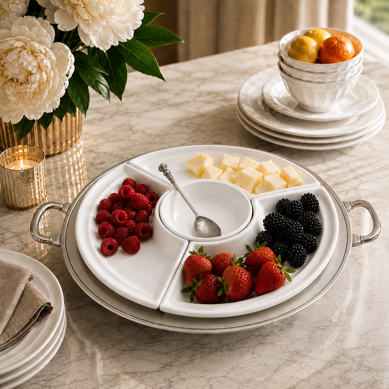 Convivio Round Sectional Platter