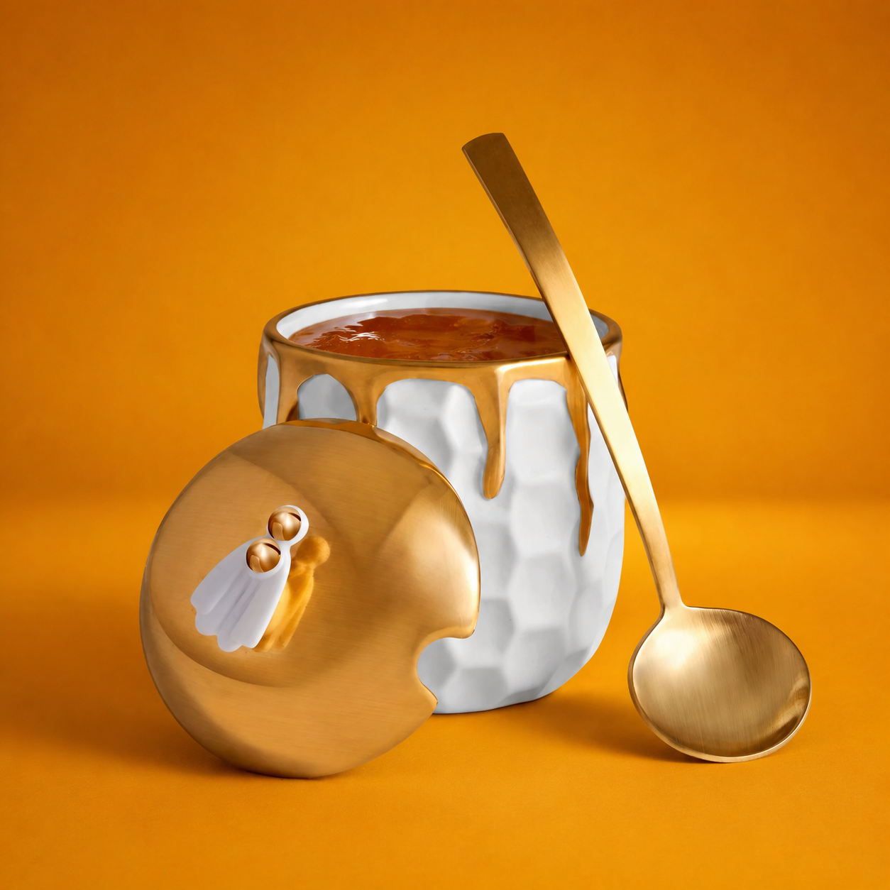 Beehive Honey Pot + Spoon