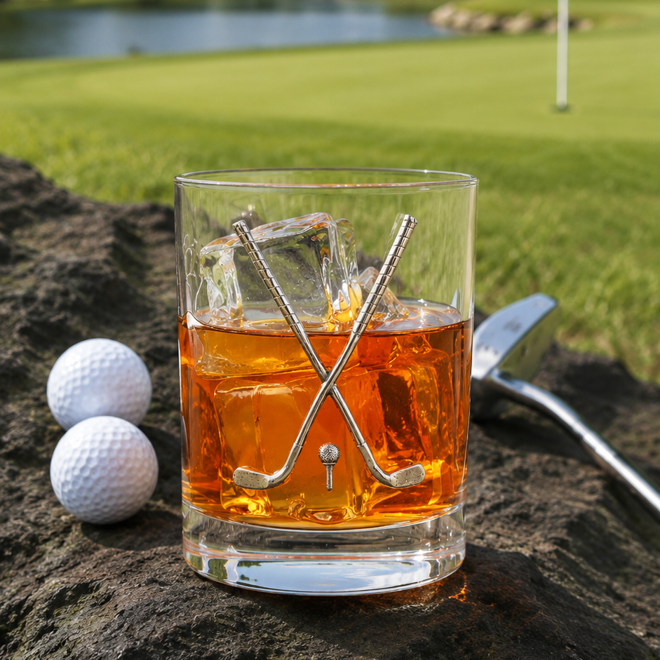 Golf Club Double Old Fashioned Glass - Set of 4