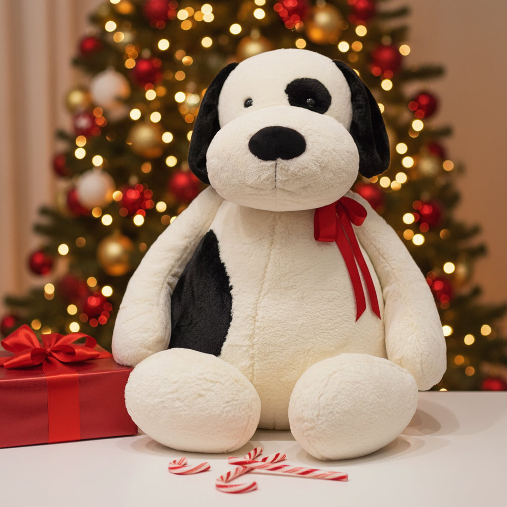 Bashful Black & Cream Puppy - Gigantic