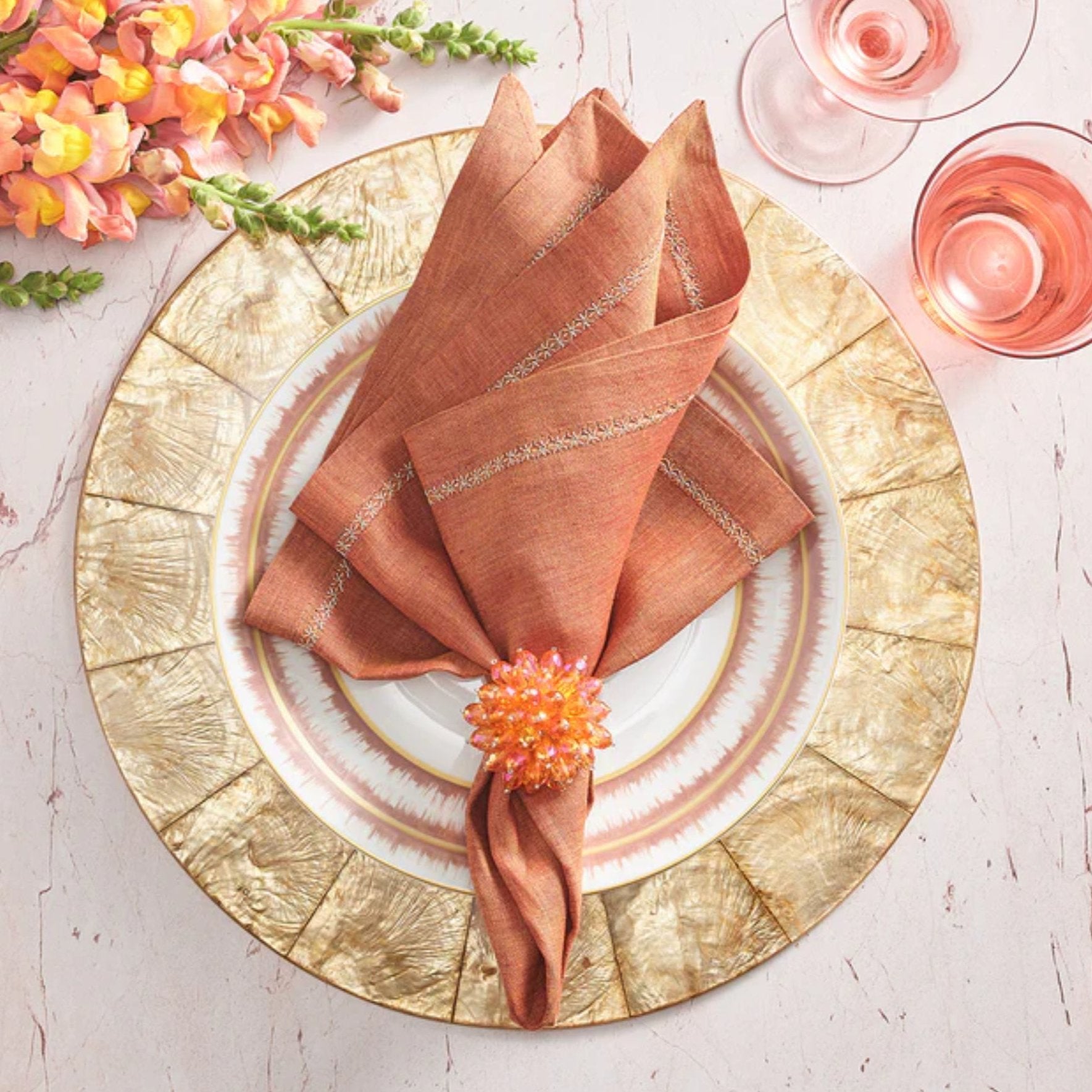 Classic Napkin in Rust - Set of 4