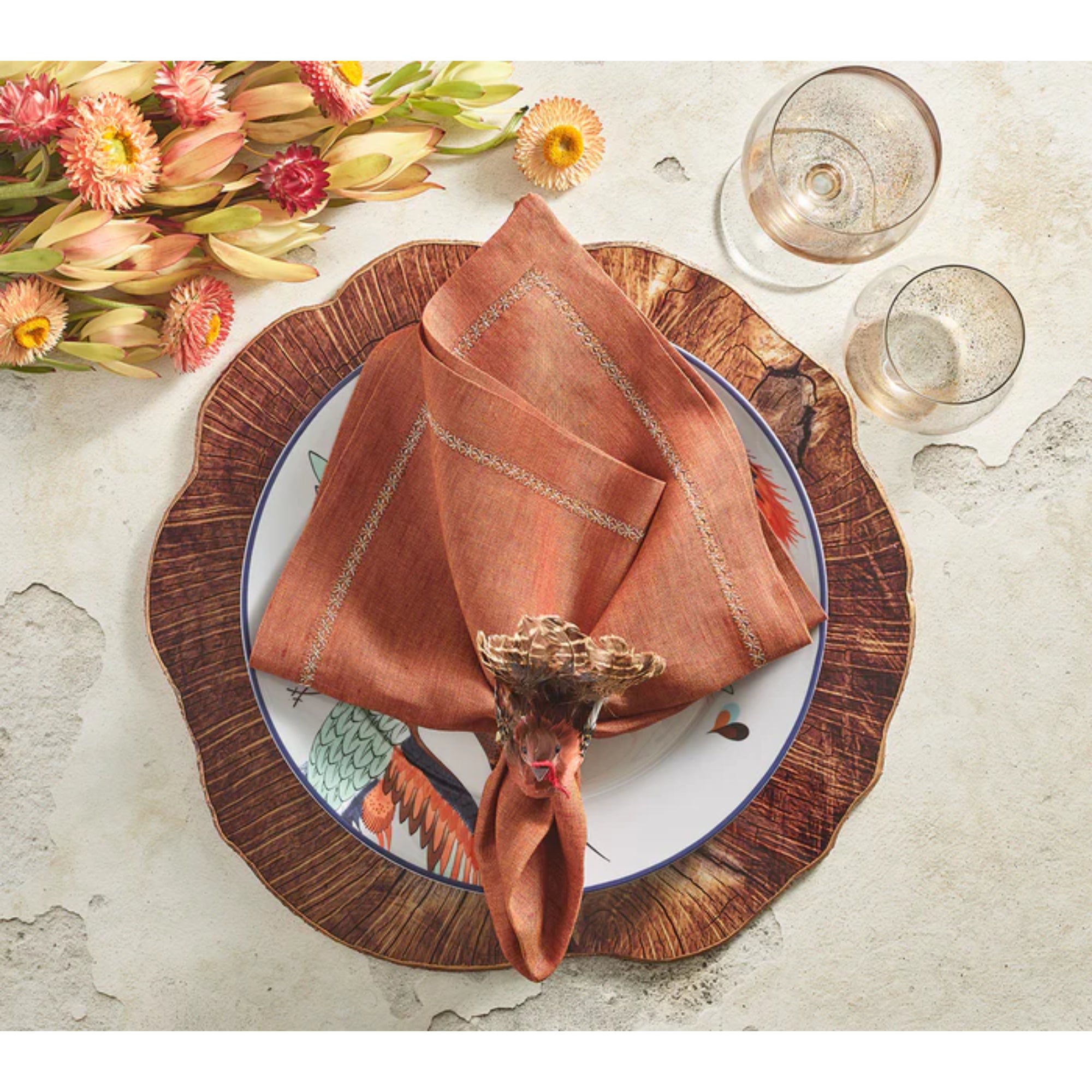 Classic Napkin in Rust - Set of 4