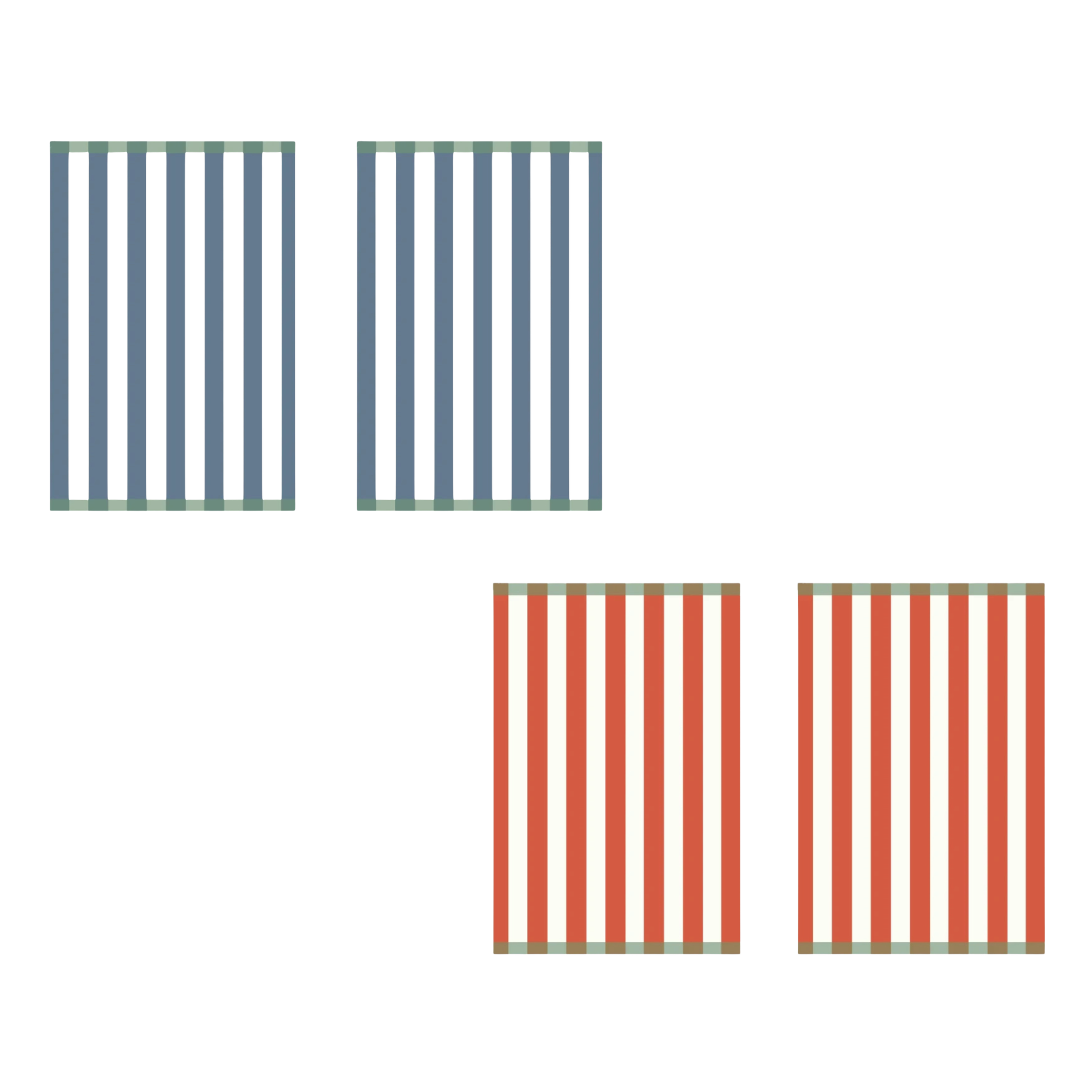 Coucke Malo Coastal Stripe Tea Towel - Set of 2