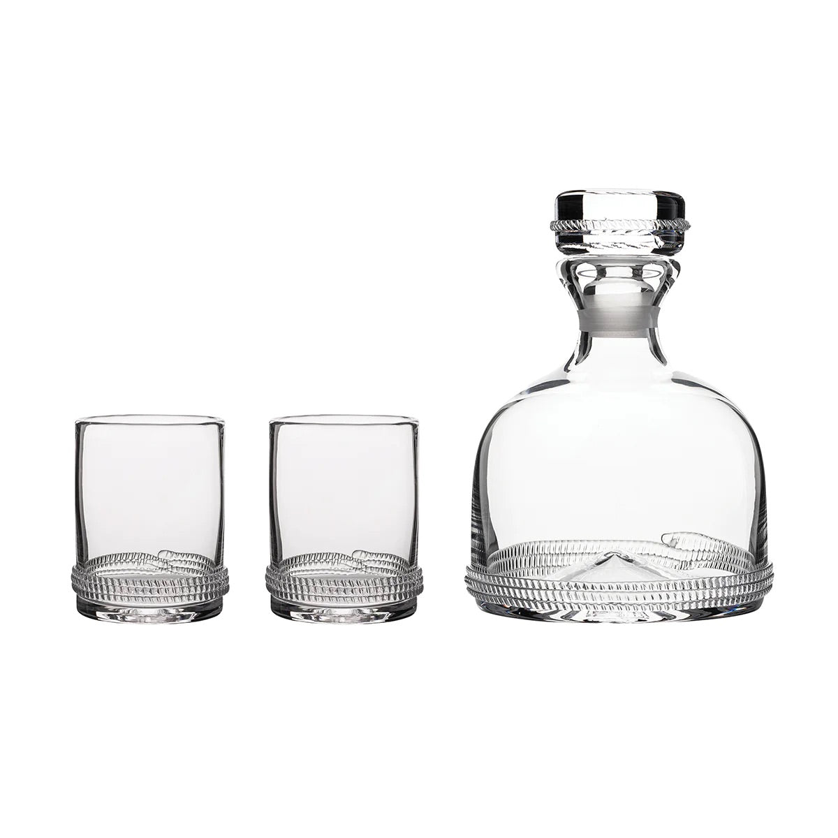 Dean Decanter and 2 Double Old Fashioned Glasses - 3 Piece Set