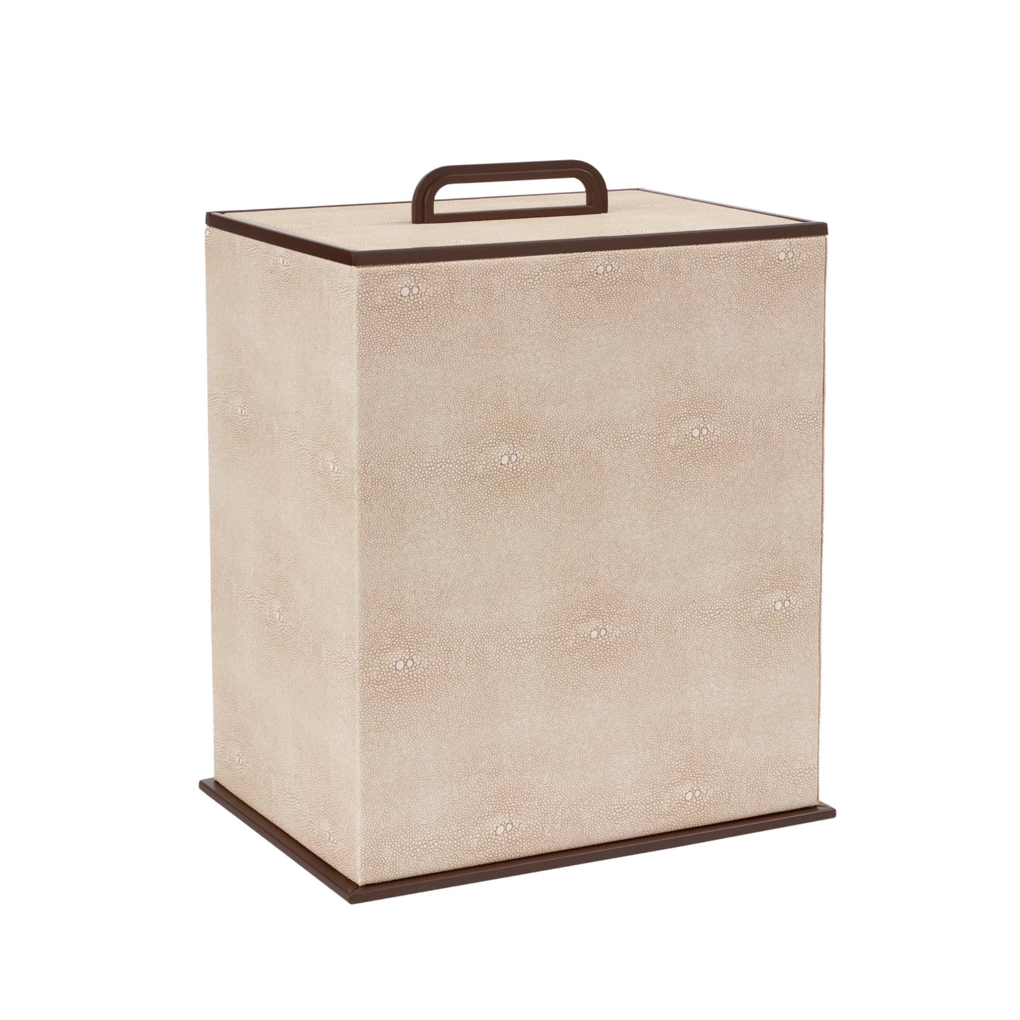 Sophie Paterson Collection: Ecru Faux Shagreen Bin