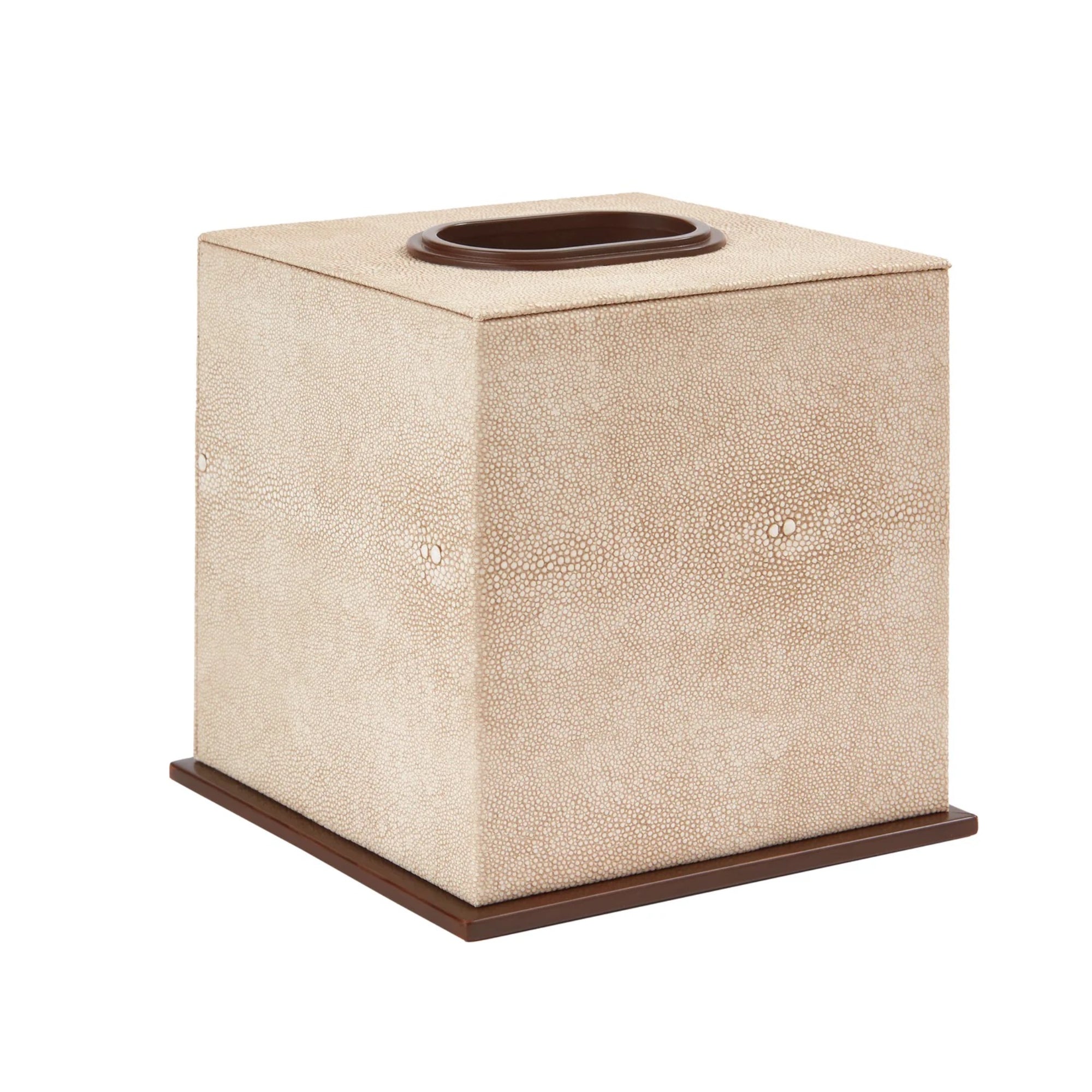 Sophie Paterson Collection: Ecru Faux Shagreen Tissue Box